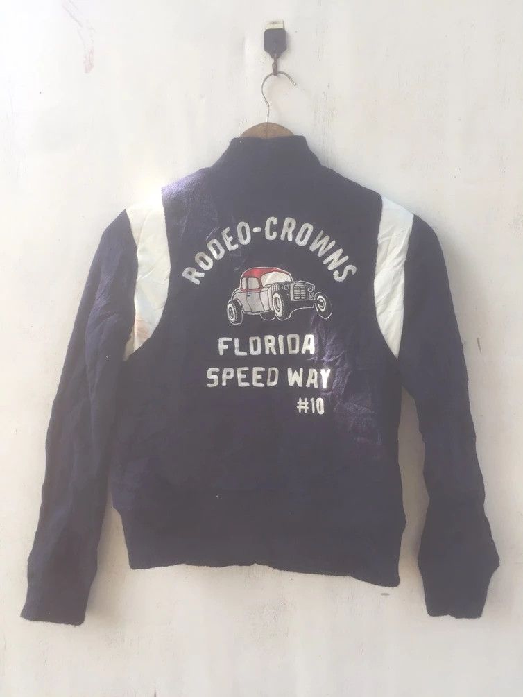 Vintage RODEO CROWNS CAR CLUB FLORIDA SPEED WAY VARSITY JACKET Size US S / EU 44-46 / 1 - 1 Thumbnail