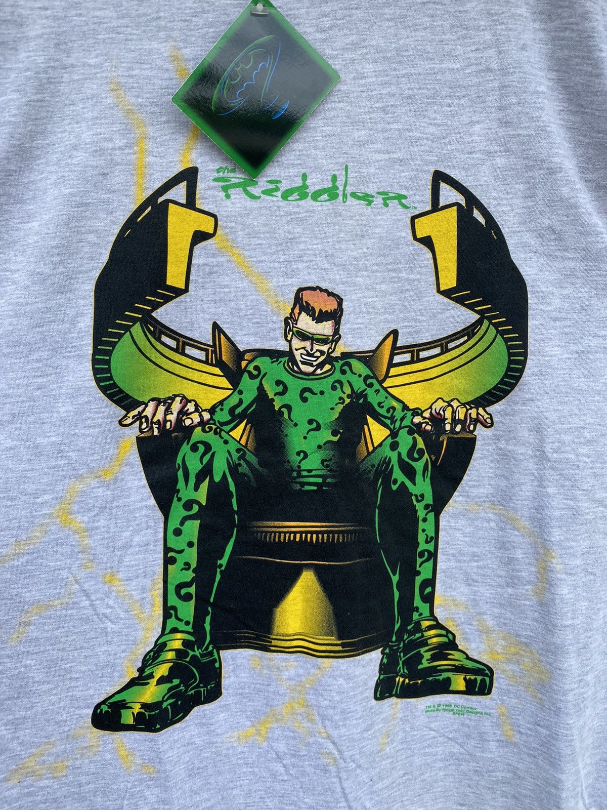 DC Comics × Vintage Vintage BATMAN THE RIDDLER JIM CARREY RARE T-shirt Size US XL / EU 56 / 4 - 4 Thumbnail