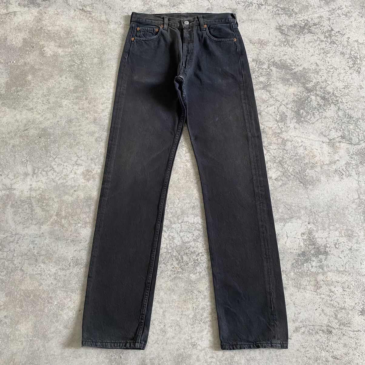 Levi's Size 30x34 Vintage Levi's 501 Faded Black Denim Jeans Size US 30 / EU 46 - 1 Thumbnail
