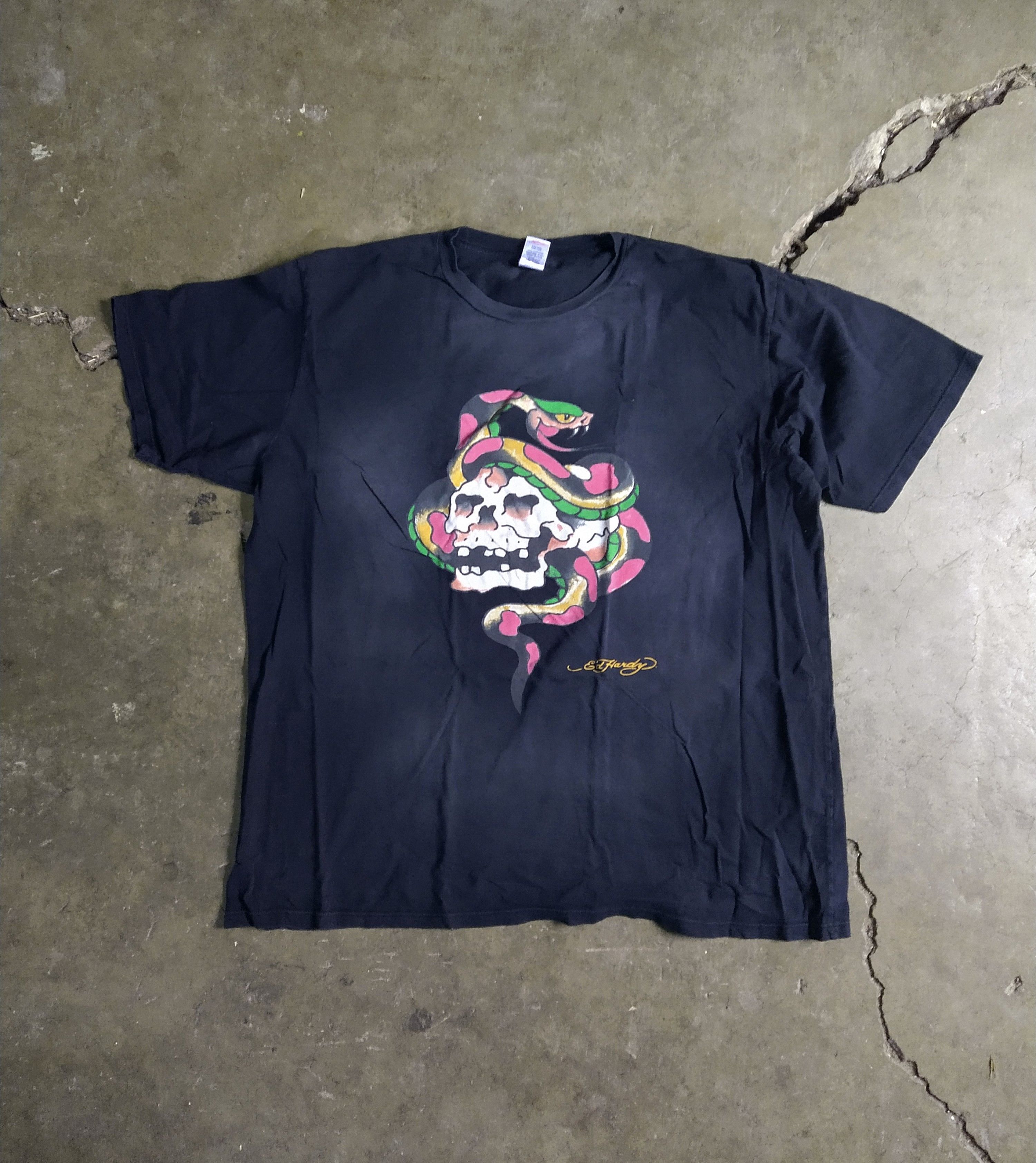 Christian Audigier Ed Hardy Tshirt Men's Size 2XL XXL Black Skull Snake Size US XXL / EU 58 / 5 - 1 Thumbnail
