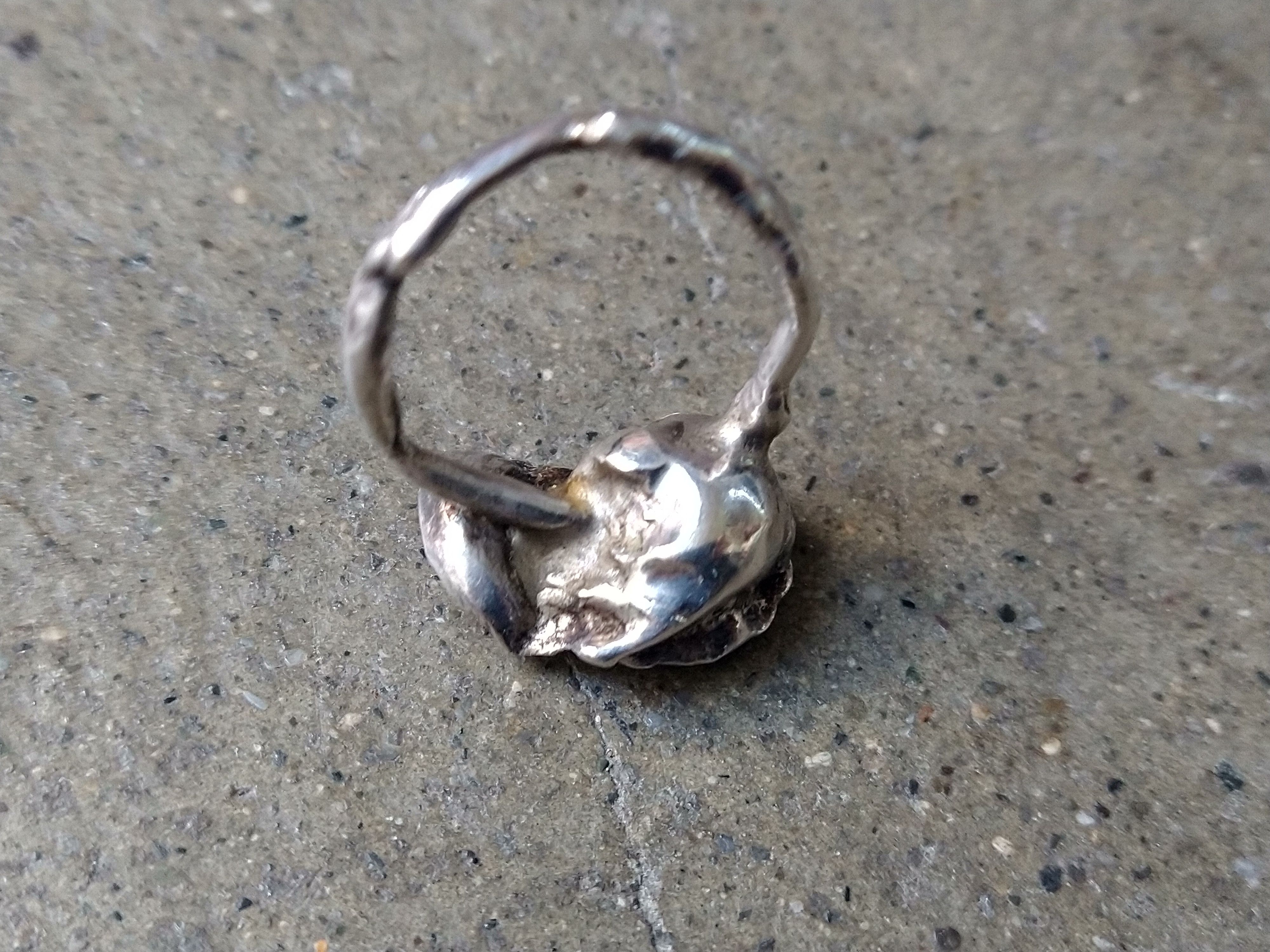 Other Vintage Sterling Silver Ring 6.75 Pink Mother Pearl Modern Size ONE SIZE - 8 Thumbnail