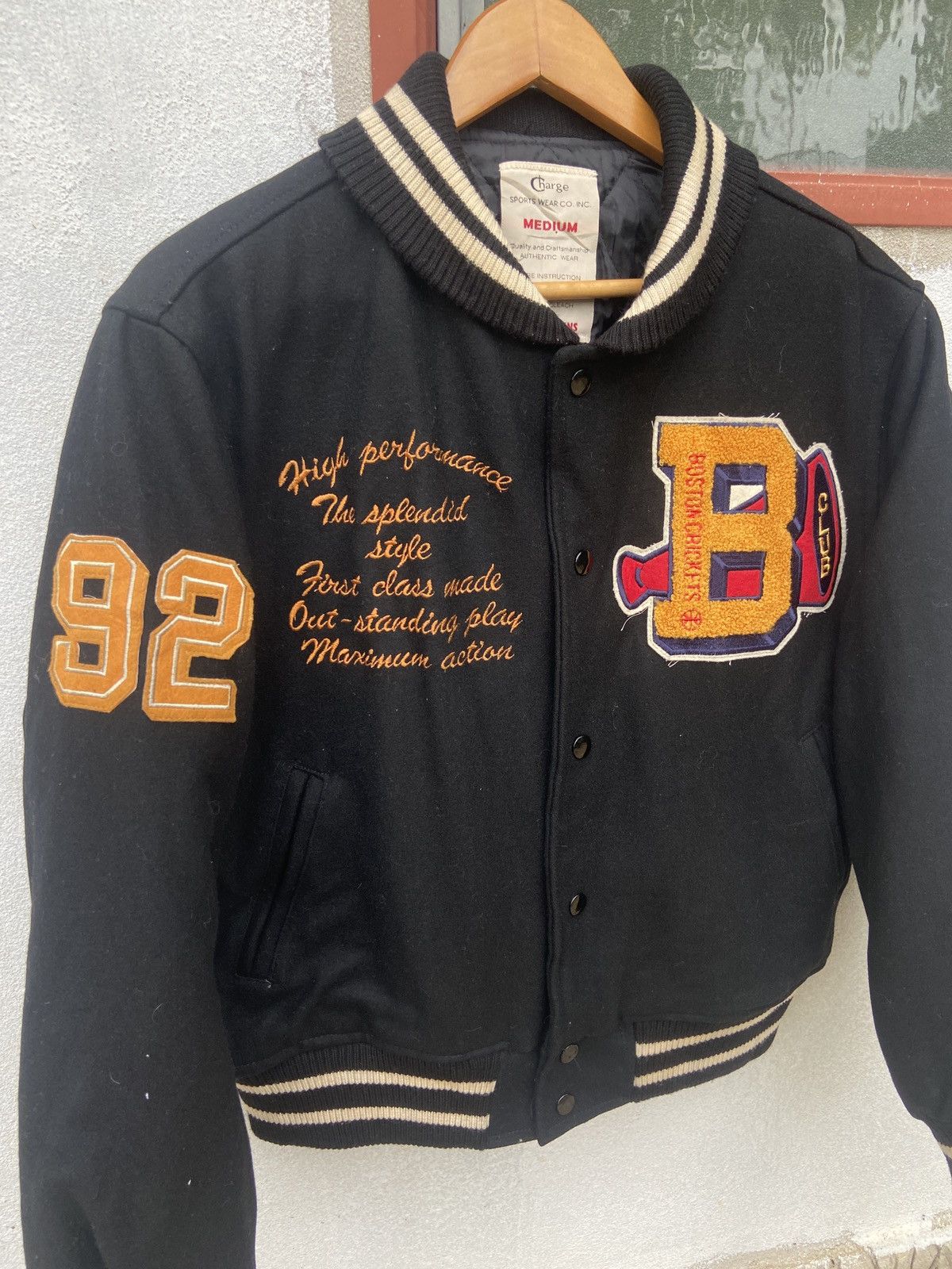 Vintage Vintage Boston Crickets 1992 Letterman Varsity Jacket Size US M / EU 48-50 / 2 - 3 Thumbnail