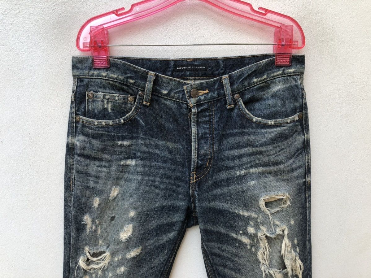 Lounge Lizard Rips Distressed Damaged Denim Jeans Size US 30 / EU 46 - 7 Thumbnail