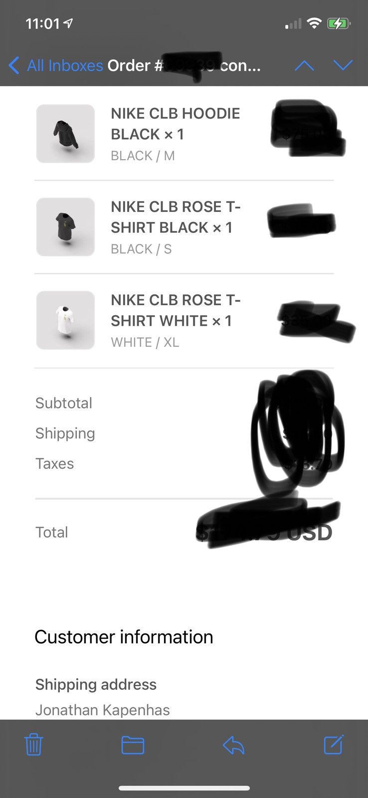 Drake × Nike × Vintage NIKE x Drake Certified Lover Boy CLB ROSE T-SHIRT BLACK Size US S / EU 44-46 / 1 - 4 Thumbnail