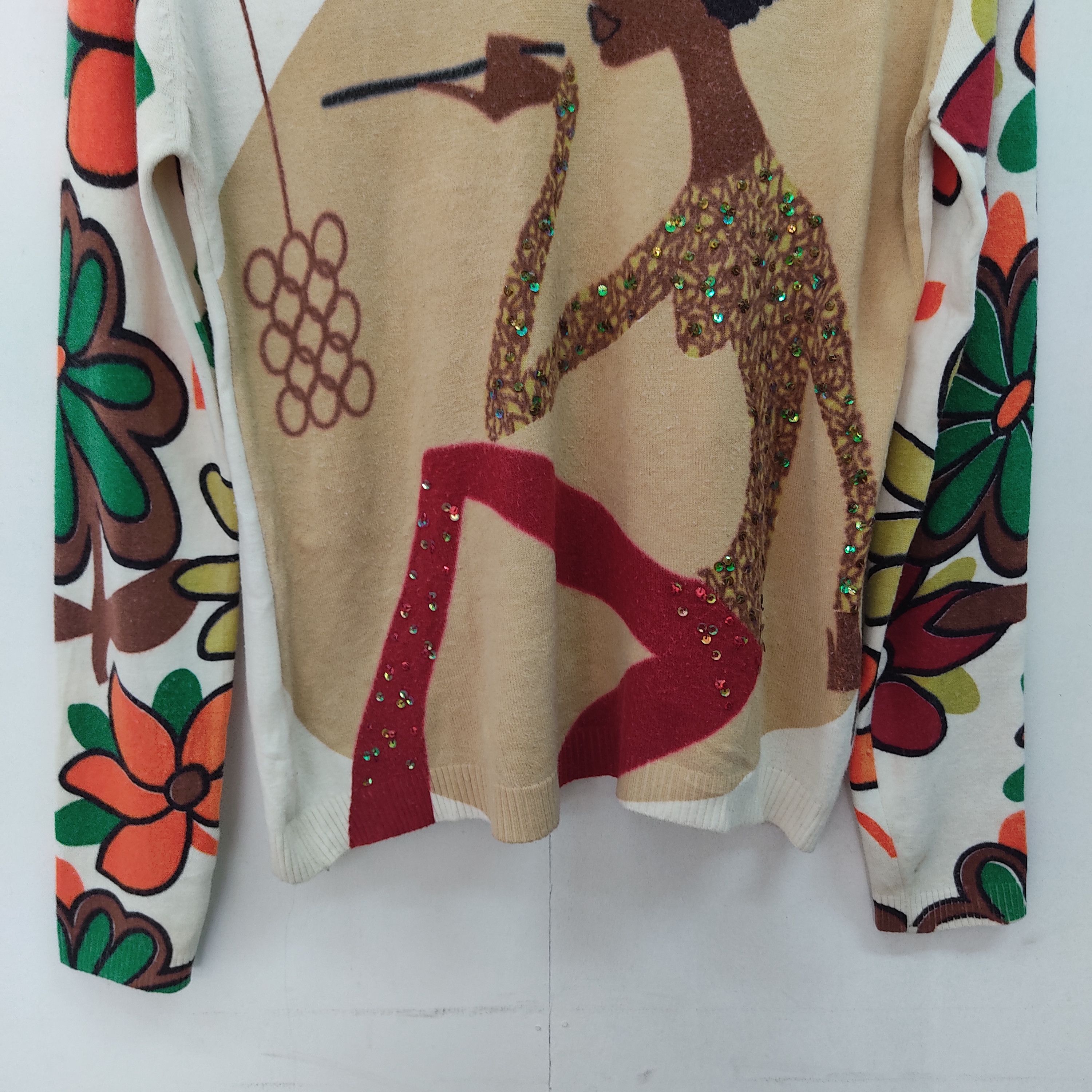 Other Myyl Ladies With Stick Printed Long Sleeve Knitwear Size S / US 4 / IT 40 - 3 Thumbnail