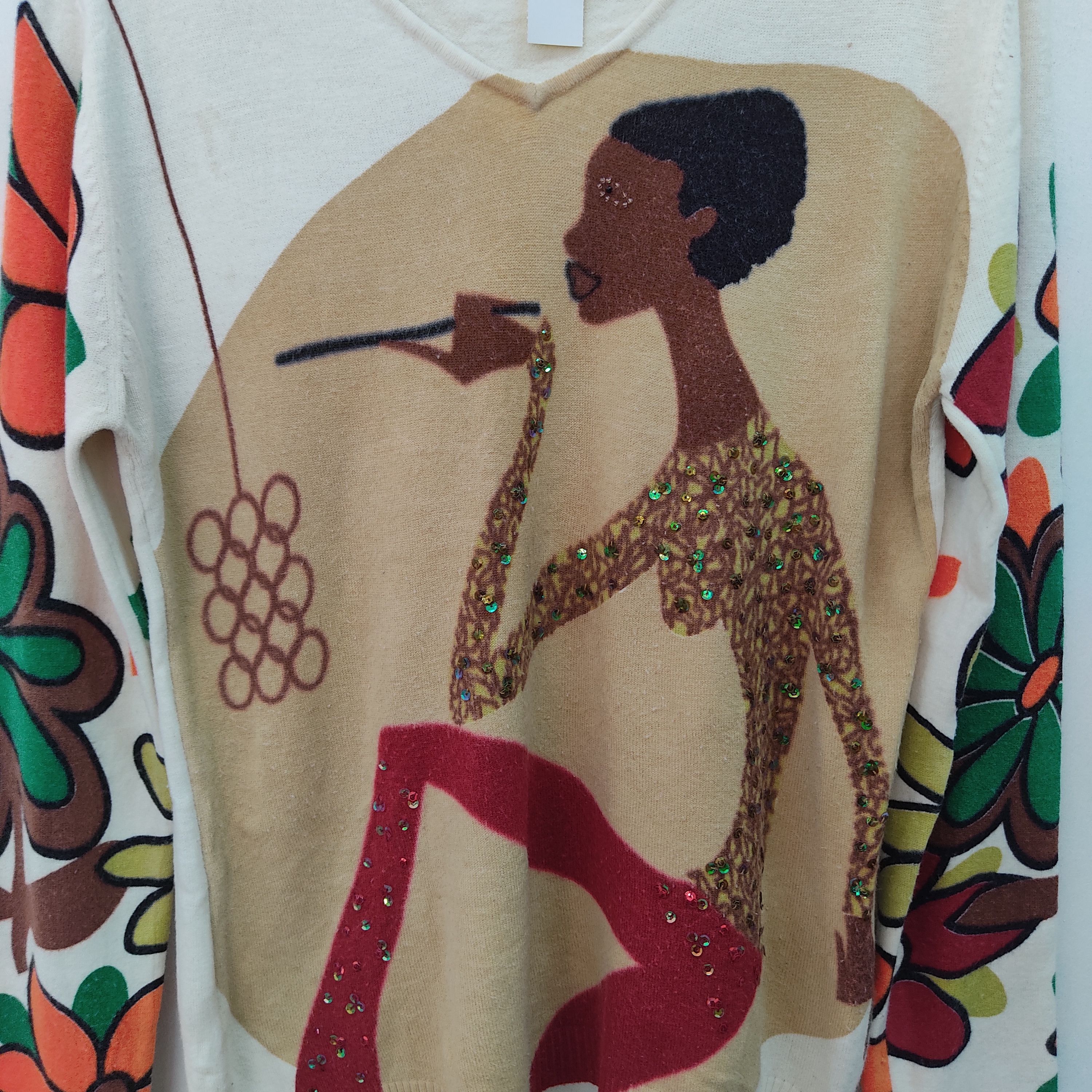Other Myyl Ladies With Stick Printed Long Sleeve Knitwear Size S / US 4 / IT 40 - 4 Thumbnail