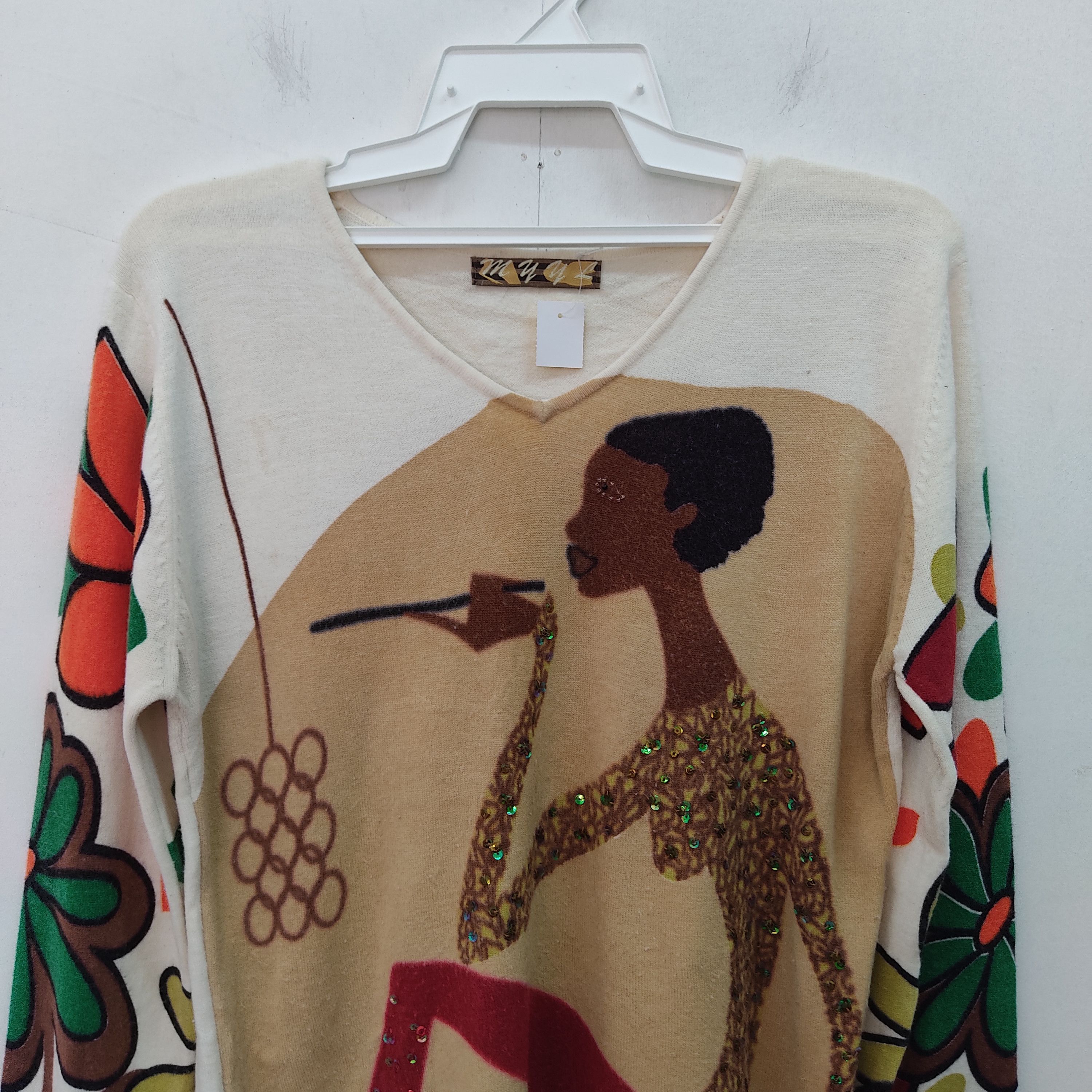Other Myyl Ladies With Stick Printed Long Sleeve Knitwear Size S / US 4 / IT 40 - 2 Thumbnail
