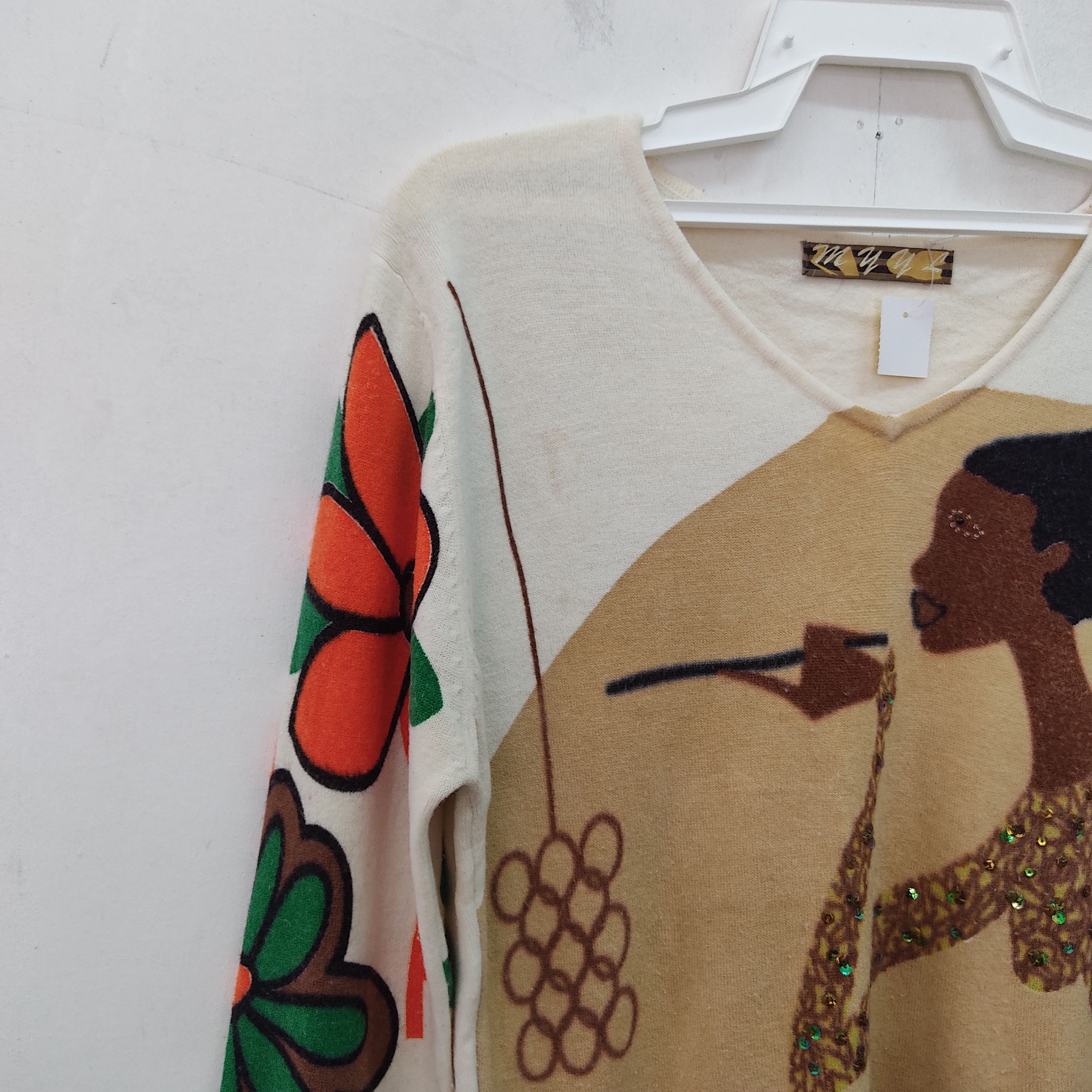 Other Myyl Ladies With Stick Printed Long Sleeve Knitwear Size S / US 4 / IT 40 - 6 Thumbnail