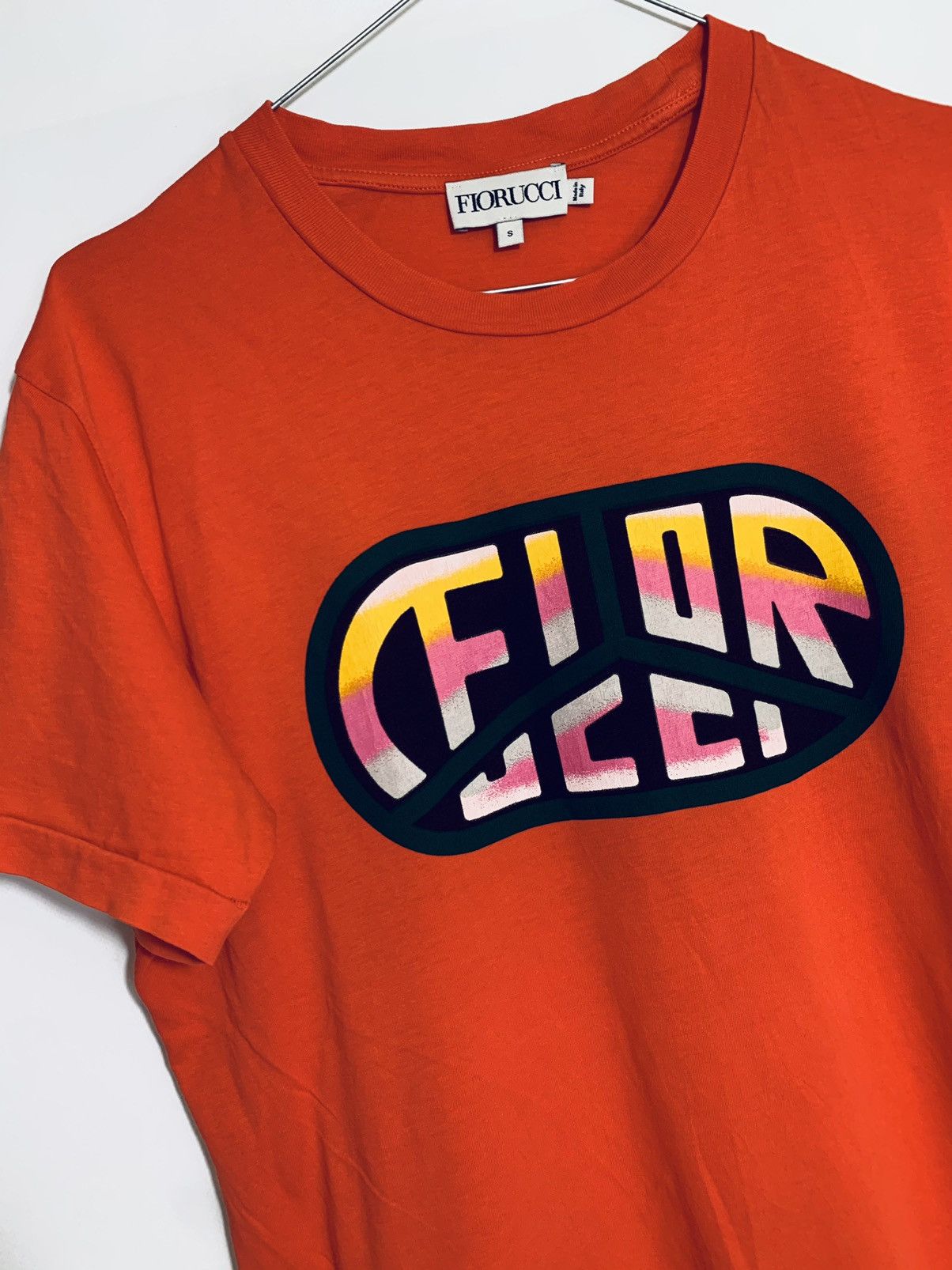 Fiorucci Fiorucci Big Logo Coral T-Shirt Tee Size US S / EU 44-46 / 1 - 1 Thumbnail