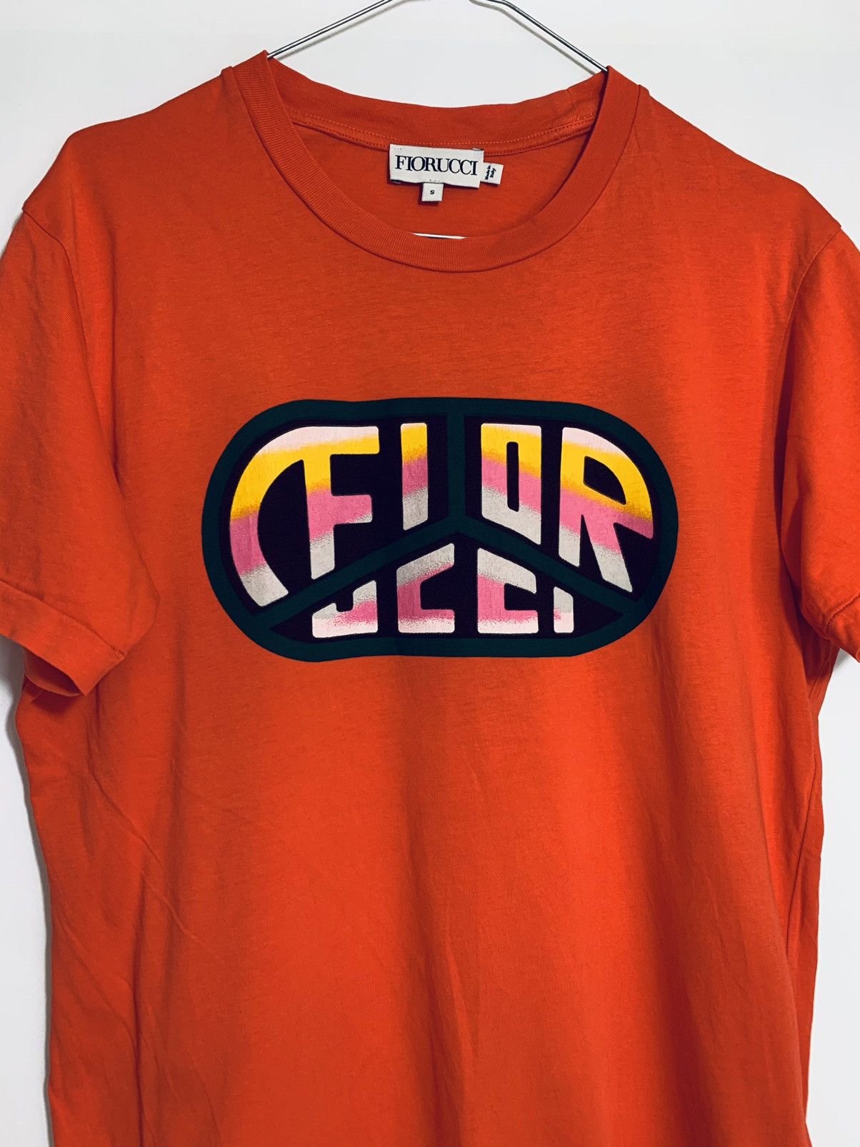 Fiorucci Fiorucci Big Logo Coral T-Shirt Tee Size US S / EU 44-46 / 1 - 6 Thumbnail