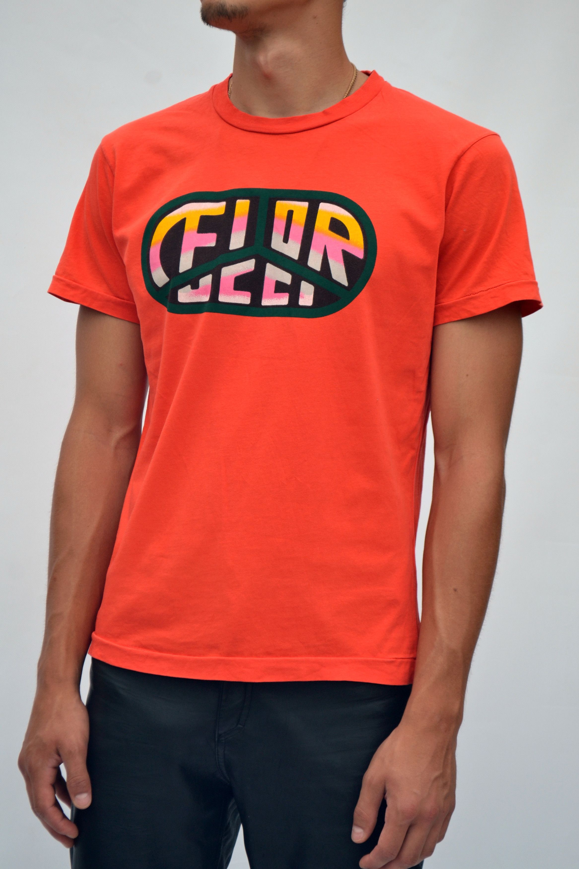 Fiorucci Fiorucci Big Logo Coral T-Shirt Tee Size US S / EU 44-46 / 1 - 3 Thumbnail