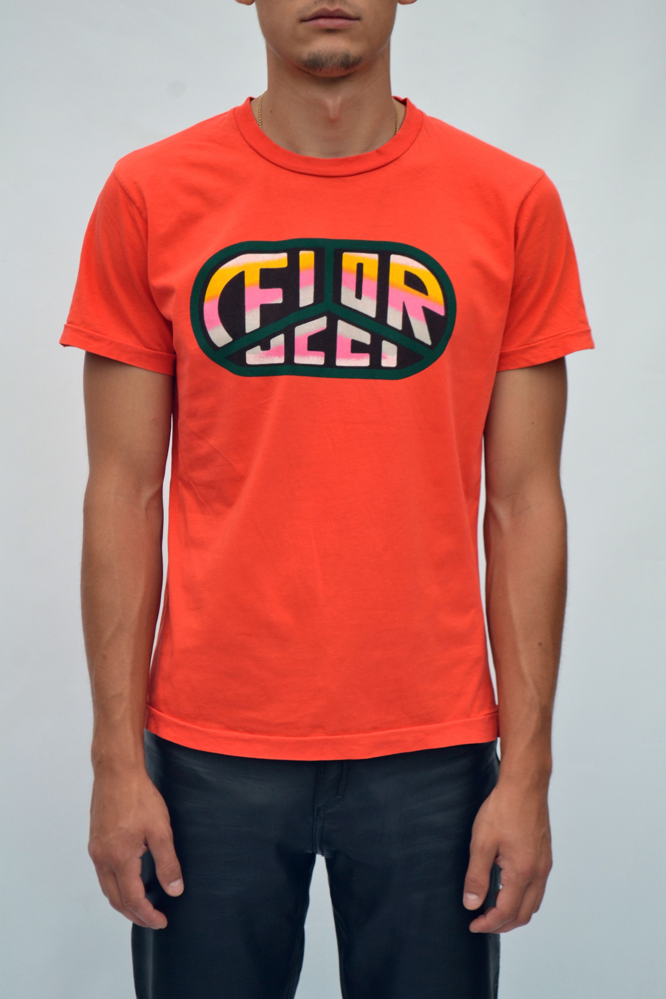 Fiorucci Fiorucci Big Logo Coral T-Shirt Tee Size US S / EU 44-46 / 1 - 2 Thumbnail