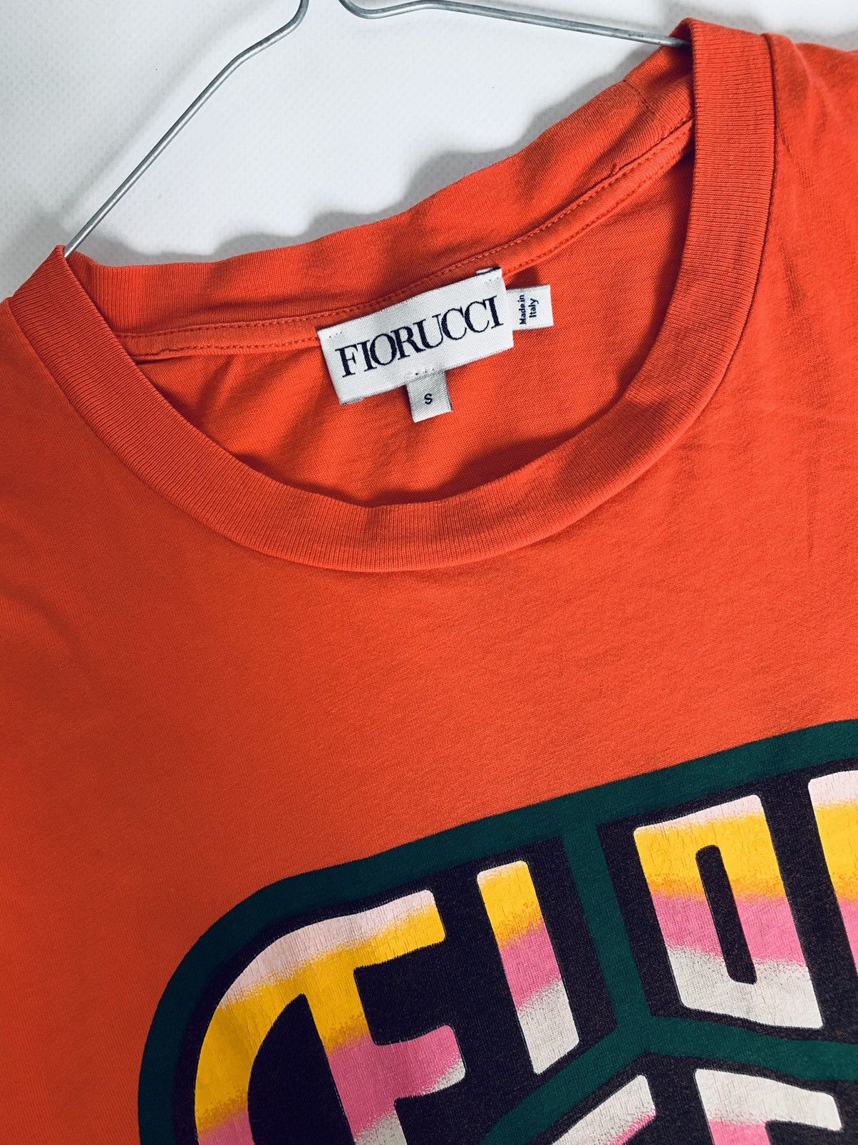 Fiorucci Fiorucci Big Logo Coral T-Shirt Tee Size US S / EU 44-46 / 1 - 10 Thumbnail