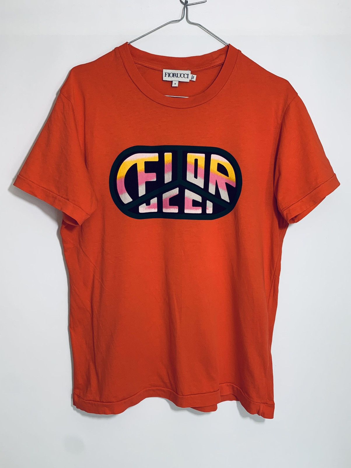 Fiorucci Fiorucci Big Logo Coral T-Shirt Tee Size US S / EU 44-46 / 1 - 5 Thumbnail