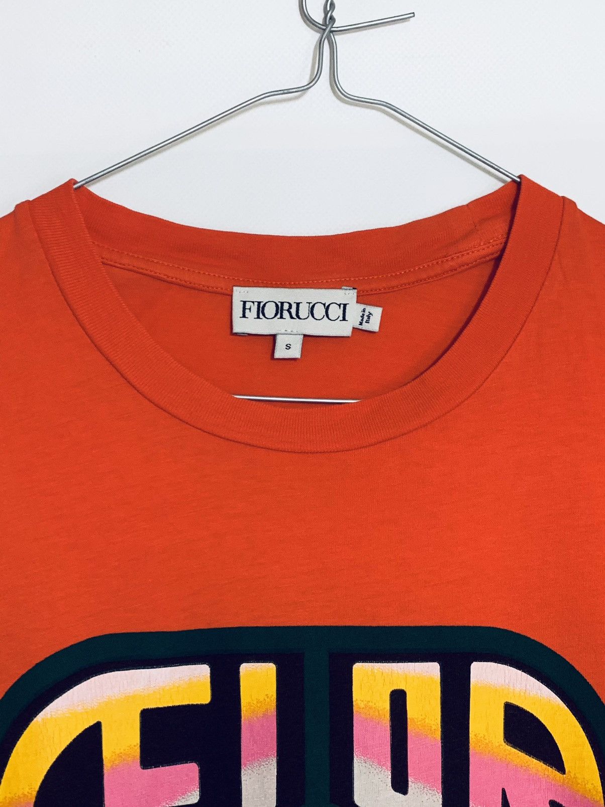 Fiorucci Fiorucci Big Logo Coral T-Shirt Tee Size US S / EU 44-46 / 1 - 7 Thumbnail