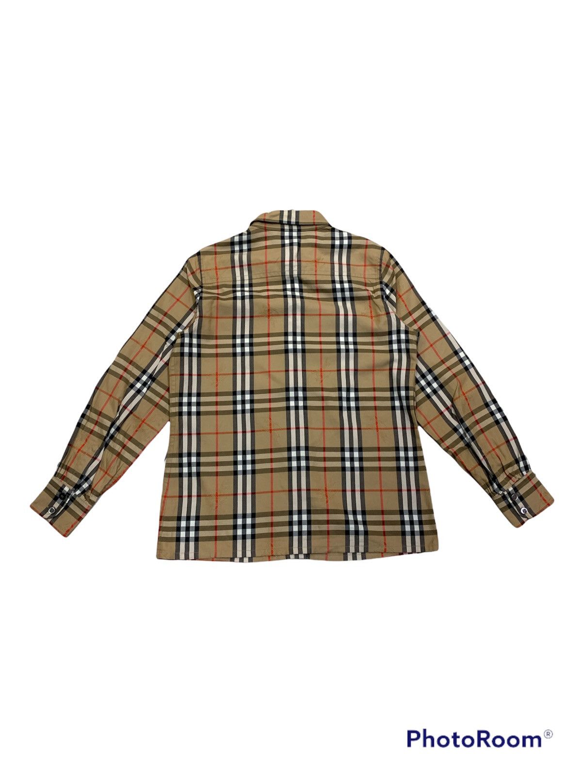 Burberry × Vintage VTG NOVA CHECK EMBOSSED LOGO SHIRT Size US XS / EU 42 / 0 - 2 Thumbnail