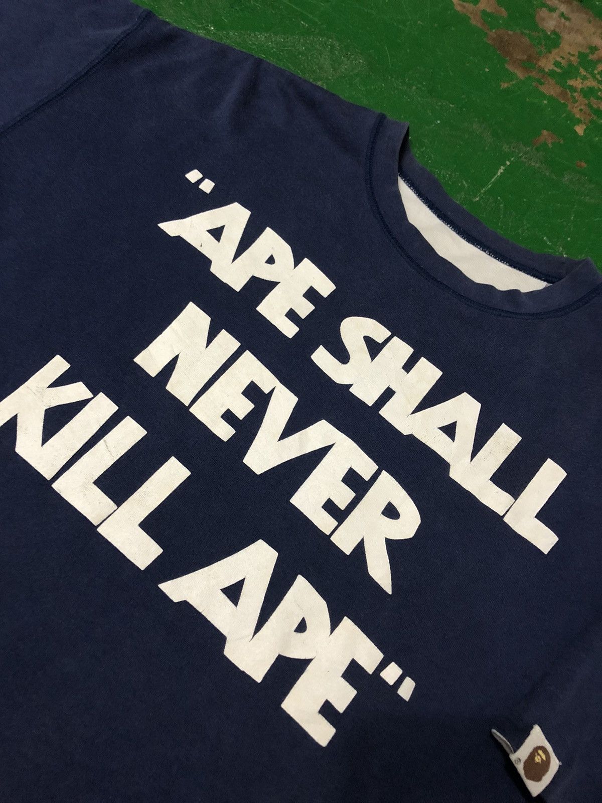 Bape × Vintage Bathing APE Spell Out Logo Reversible Tees Size US L / EU 52-54 / 3 - 7 Thumbnail