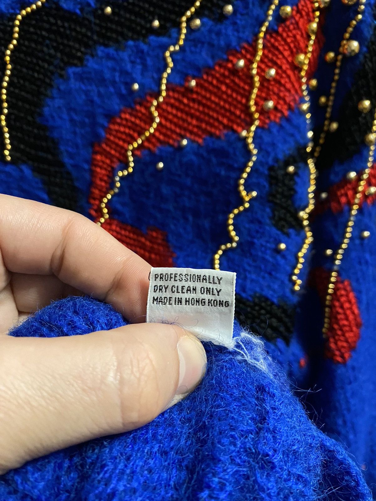 Japanese Brand Mohair Sweater Hong Kong La Relle company. Vintage Fuzzy🔥 Size M / US 6-8 / IT 42-44 - 8 Thumbnail