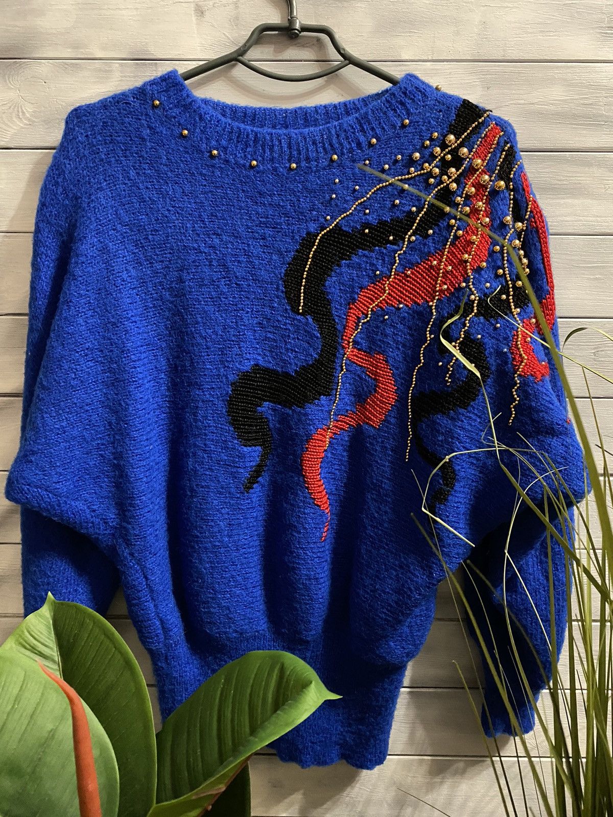 Japanese Brand Mohair Sweater Hong Kong La Relle company. Vintage Fuzzy🔥 Size M / US 6-8 / IT 42-44 - 1 Thumbnail