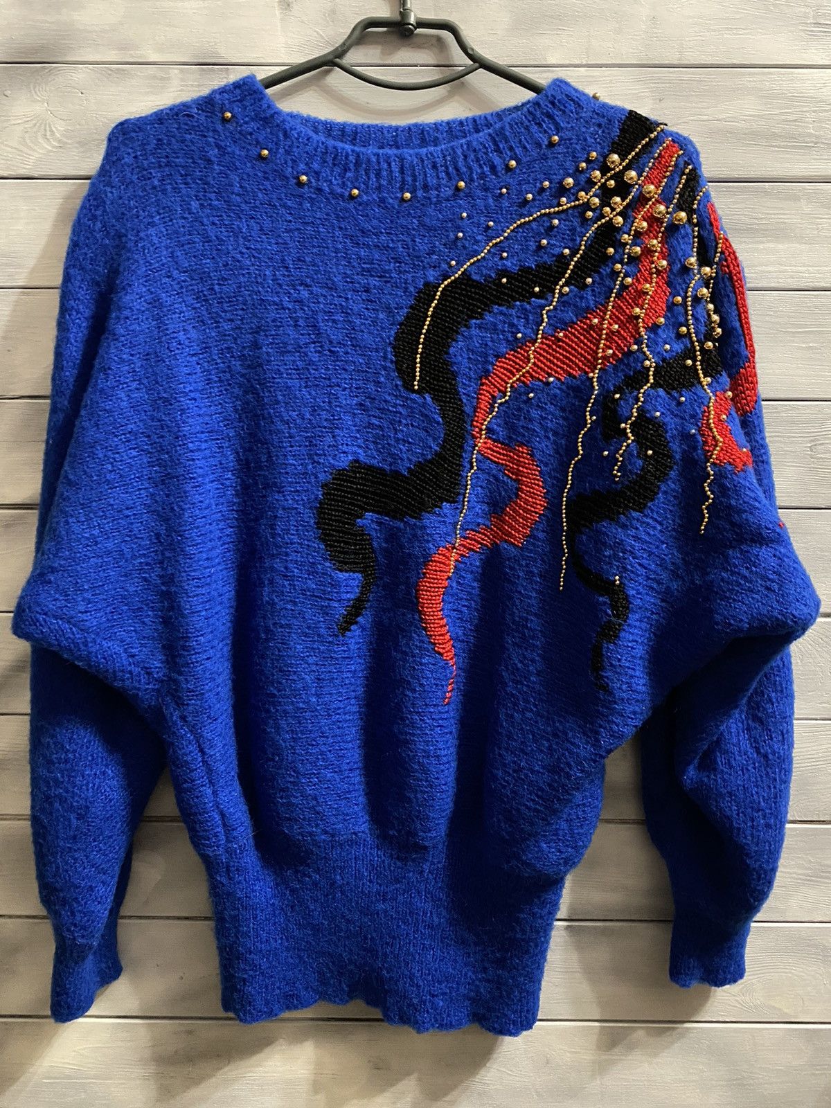 Japanese Brand Mohair Sweater Hong Kong La Relle company. Vintage Fuzzy🔥 Size M / US 6-8 / IT 42-44 - 2 Thumbnail