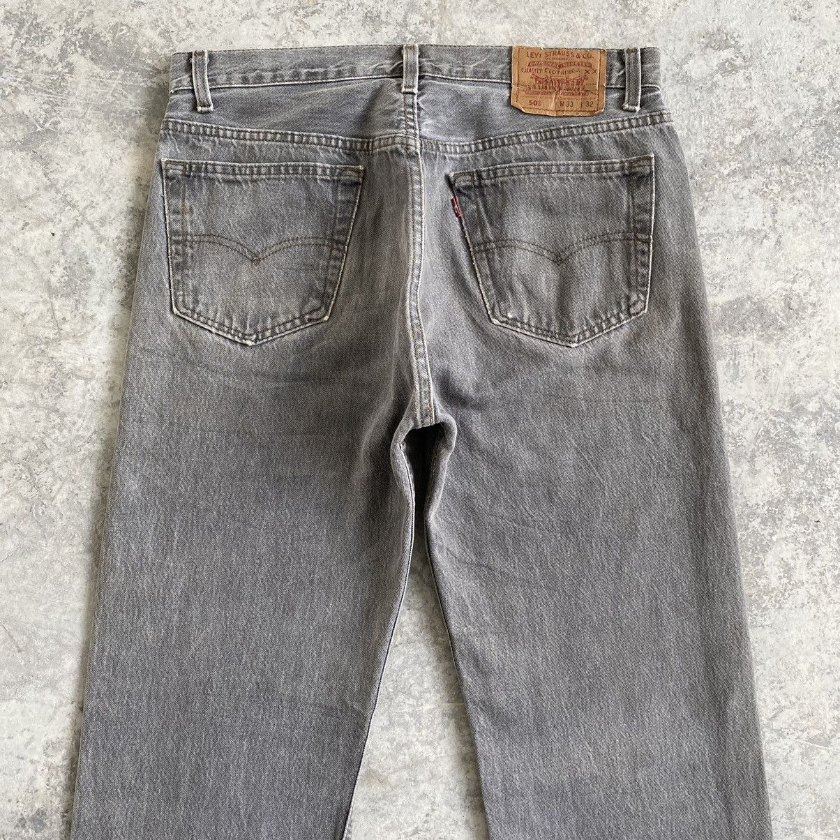 Levi's Size 33x32.5 VTG 90’s Levi's 501 Ash Gray Button Fly Jeans Size US 33 - 14 Thumbnail