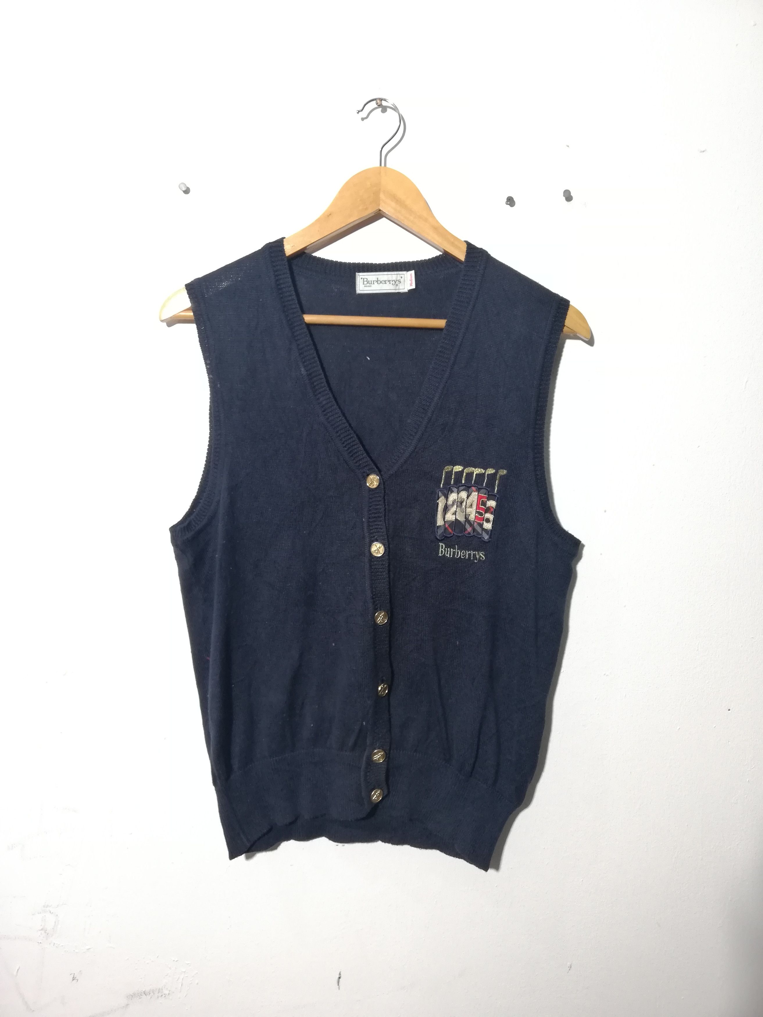 Vintage Vintage Burberrys Knit Sleeveless Size US M / EU 48-50 / 2 - 3 Thumbnail