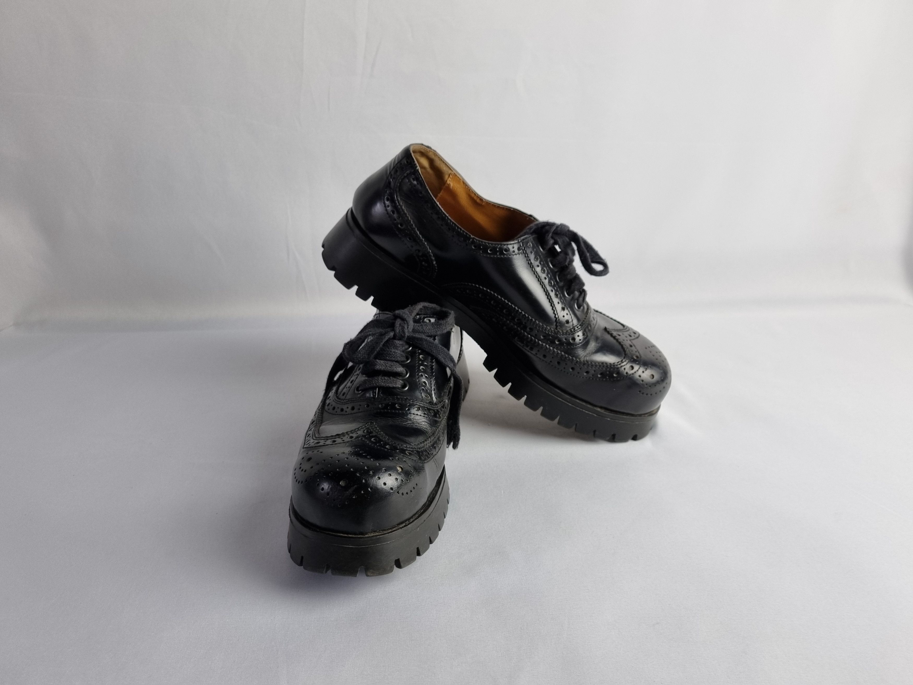 Genuine Leather × Japanese Brand Undercover Style Rare Leather Beautiful Punk Shoes Size US 9 / EU 42 - 2 Thumbnail