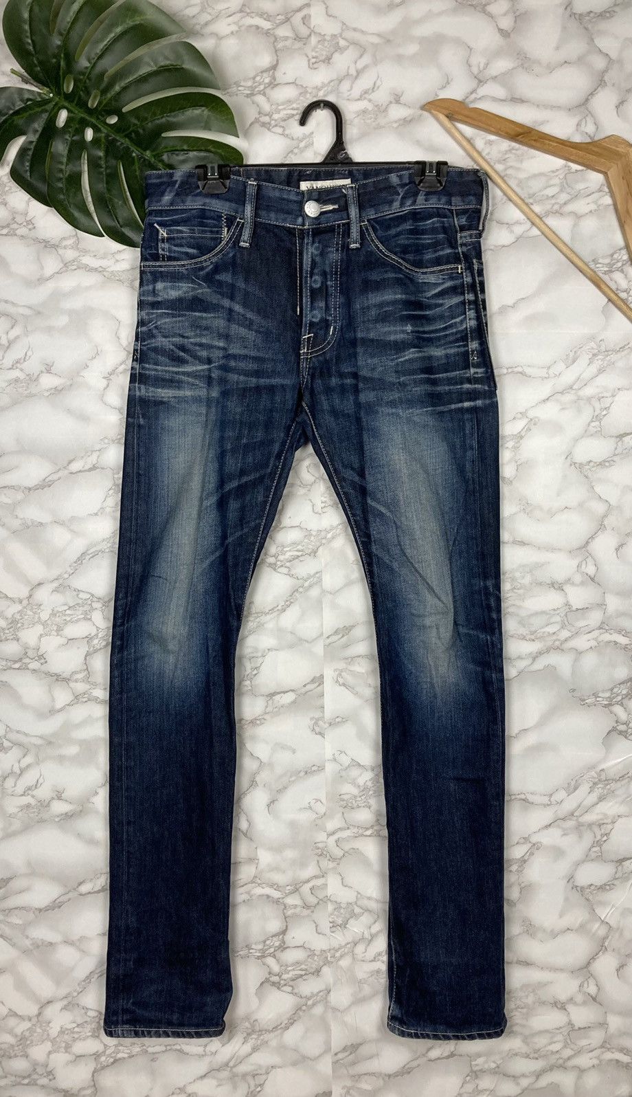 20471120 × Vanquish Vanquish Distressed Skinny Denim Jeans Size US 32 / EU 48 - 1 Thumbnail