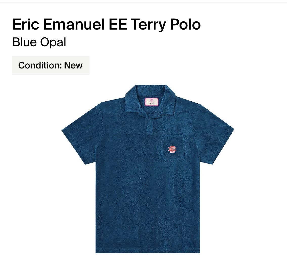 Eric Emanuel Eric Emanuel Blue Opal Terry Polo large Size US L / EU 52-54 / 3 - 1 Thumbnail