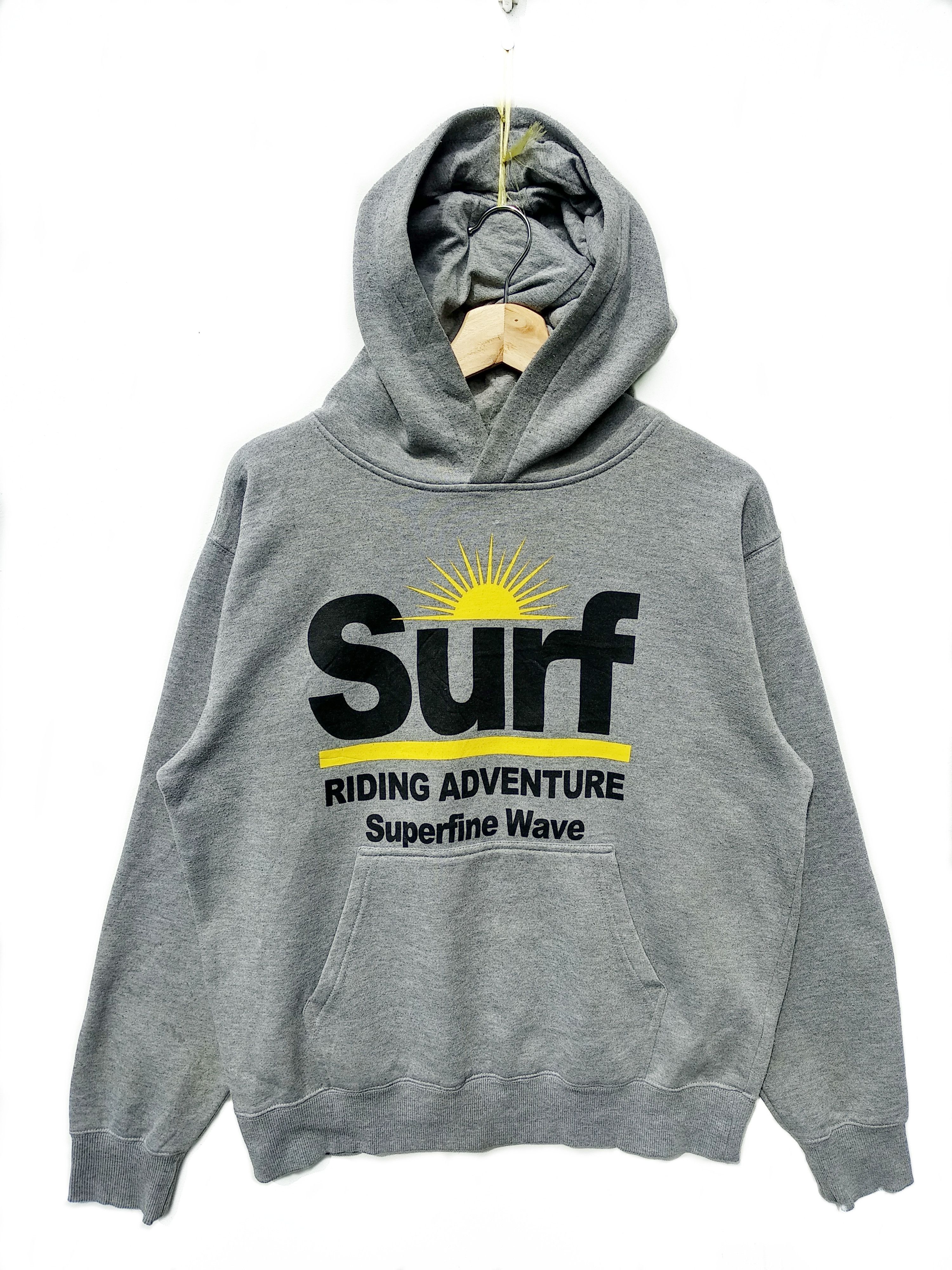 image of Hawaiian Shirt x Surf Style Vintage Urbanity Surf Sweater Hoodie/size L/big Print in Grey (Size Lar