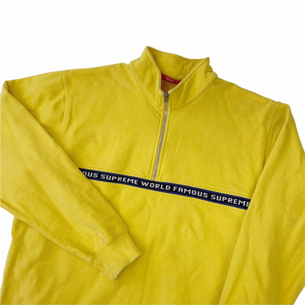 image of Supreme World Famous Yellow 1/4 Zip, Men's (Size XL)