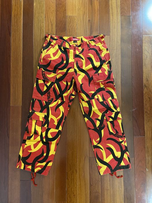 Supreme Camo Cargo Pants Red