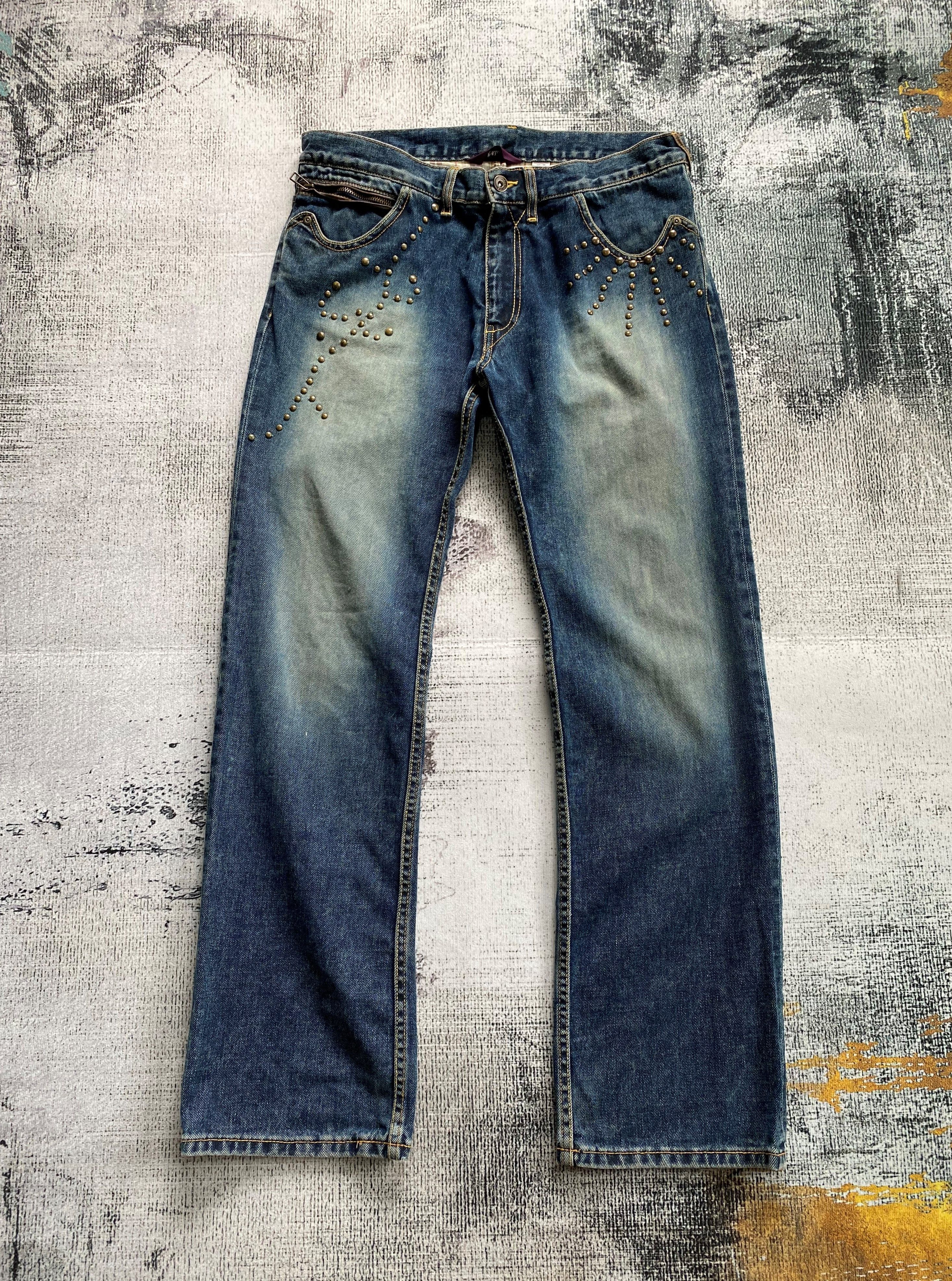 Japanese Brand RARE🔥Beautiful Light Blue Wash Spike Japanese Kelen Denim Size US 34 / EU 50 - 1 Thumbnail
