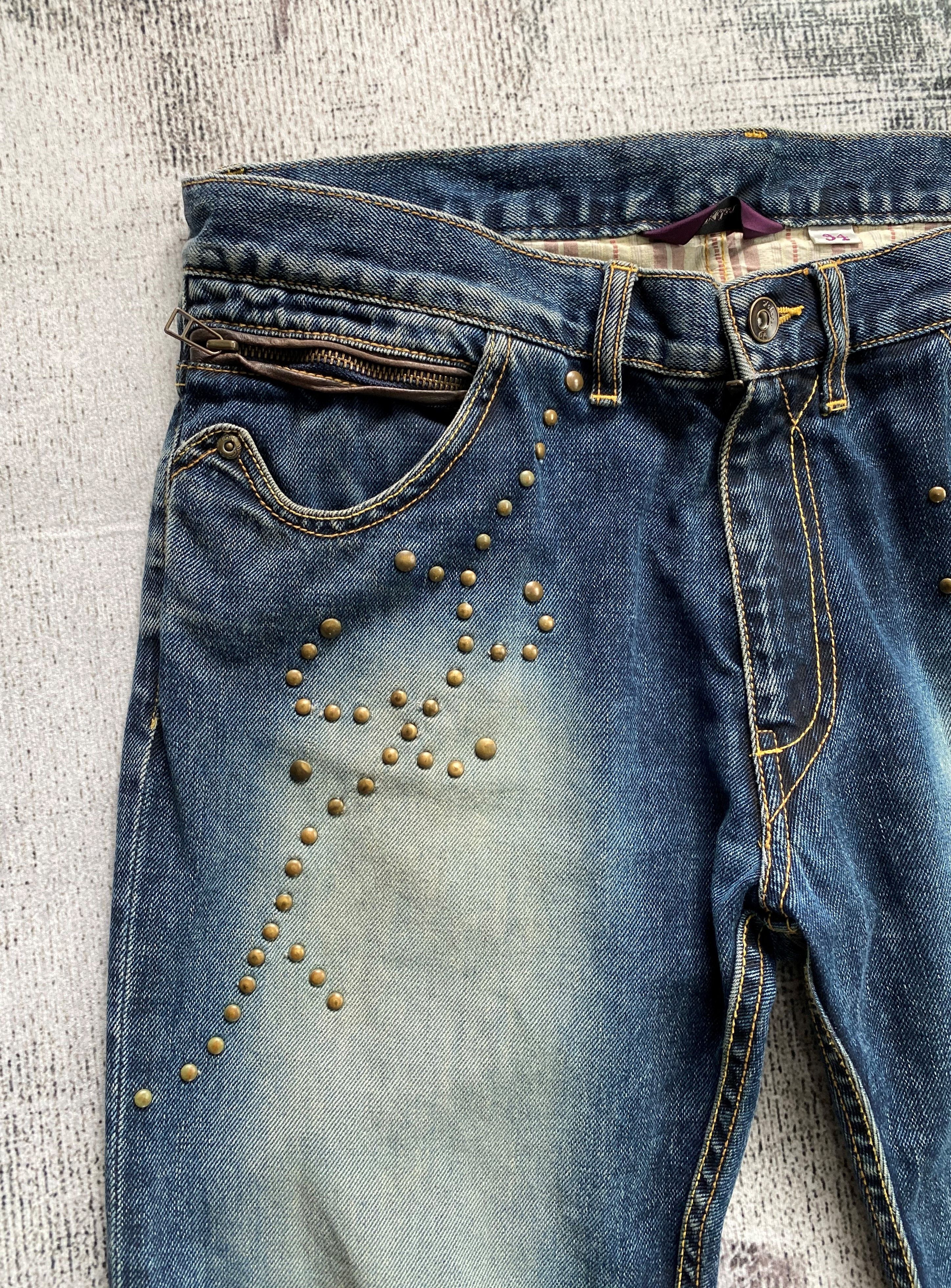 Japanese Brand RARE🔥Beautiful Light Blue Wash Spike Japanese Kelen Denim Size US 34 / EU 50 - 5 Thumbnail