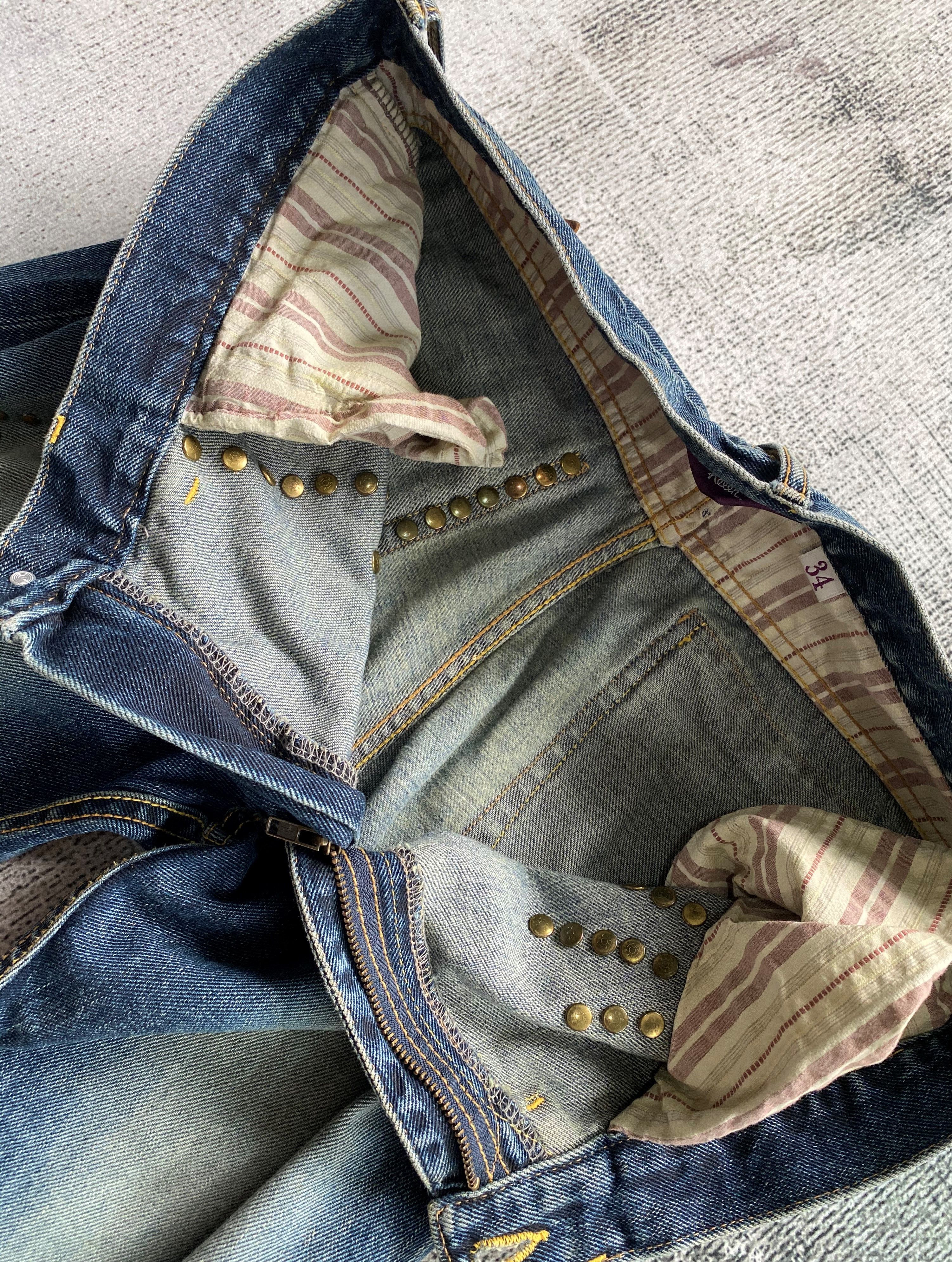 Japanese Brand RARE🔥Beautiful Light Blue Wash Spike Japanese Kelen Denim Size US 34 / EU 50 - 9 Thumbnail