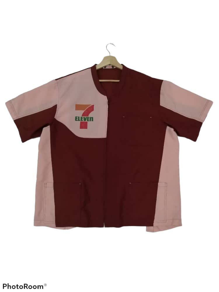 Japanese Brand Vintage 90s 7 Eleven Light Zipper Shirts Size US XXL / EU 58 / 5 - 1 Thumbnail