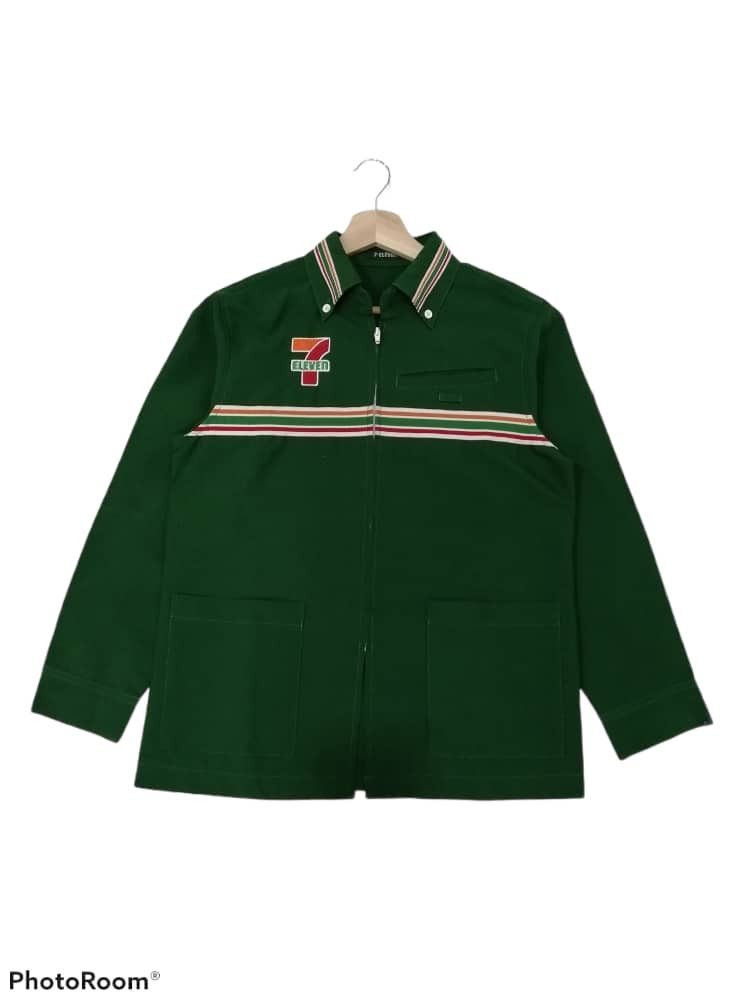 Japanese Brand × Uniform Wares × Vintage Vintage 90s 7 Eleven Light Zipper Worker Jackets Size US S / EU 44-46 / 1 - 1 Thumbnail