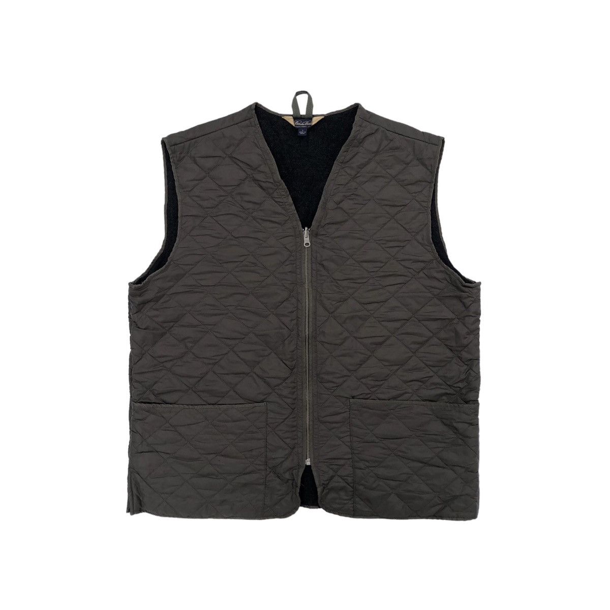 Brooks Brothers Brooks Brothers Quilted Lined Wool Vest Jacket Size US L / EU 52-54 / 3 - 3 Thumbnail