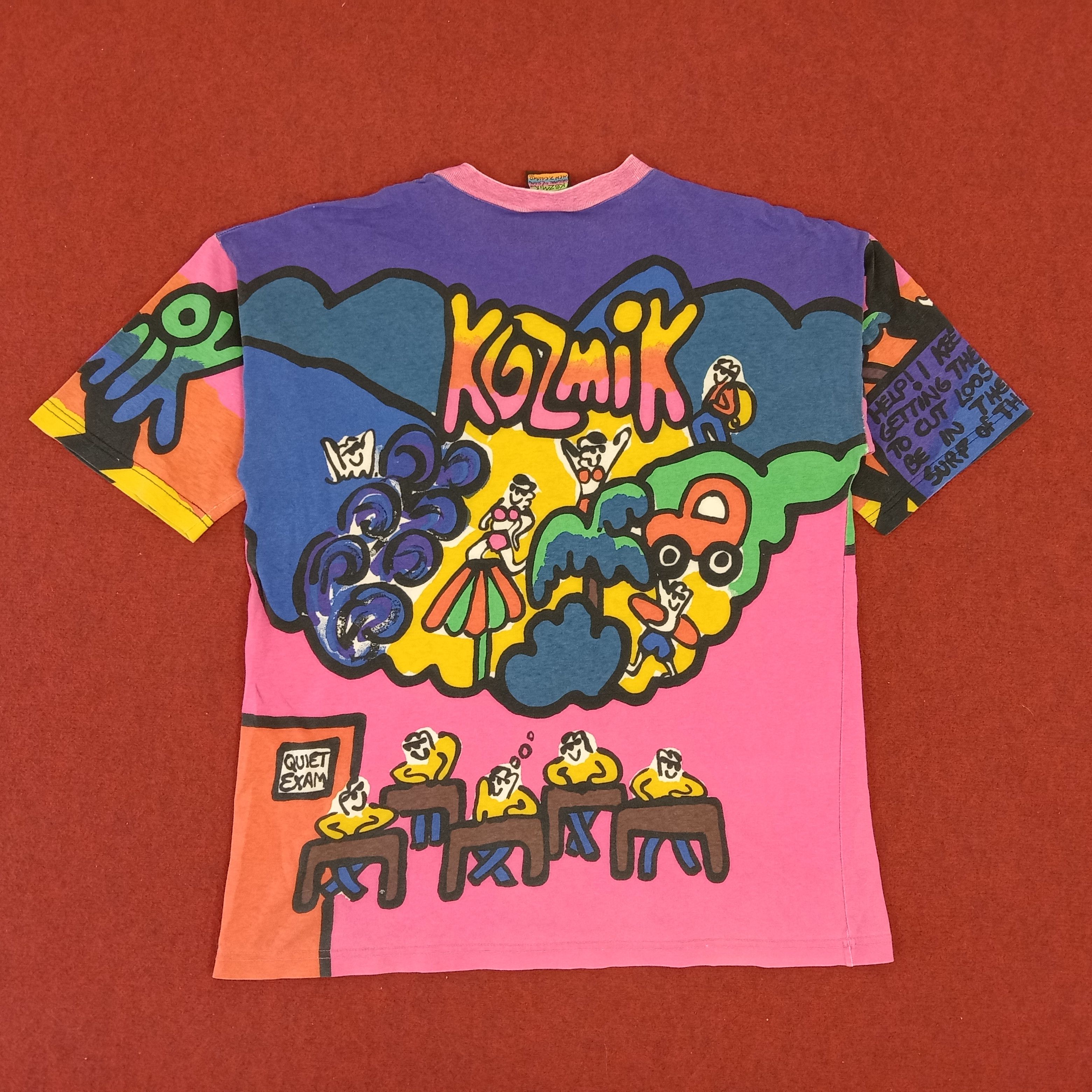 Vintage Kozmik Streetwear Full Print Art Style Vintage Tshirt Size US L / EU 52-54 / 3 - 2 Thumbnail