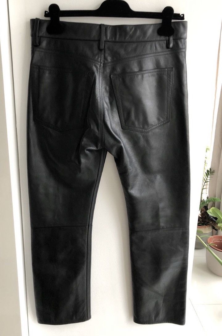 Image of Balenciaga Leather Pants in Black, Men's (Size 30)