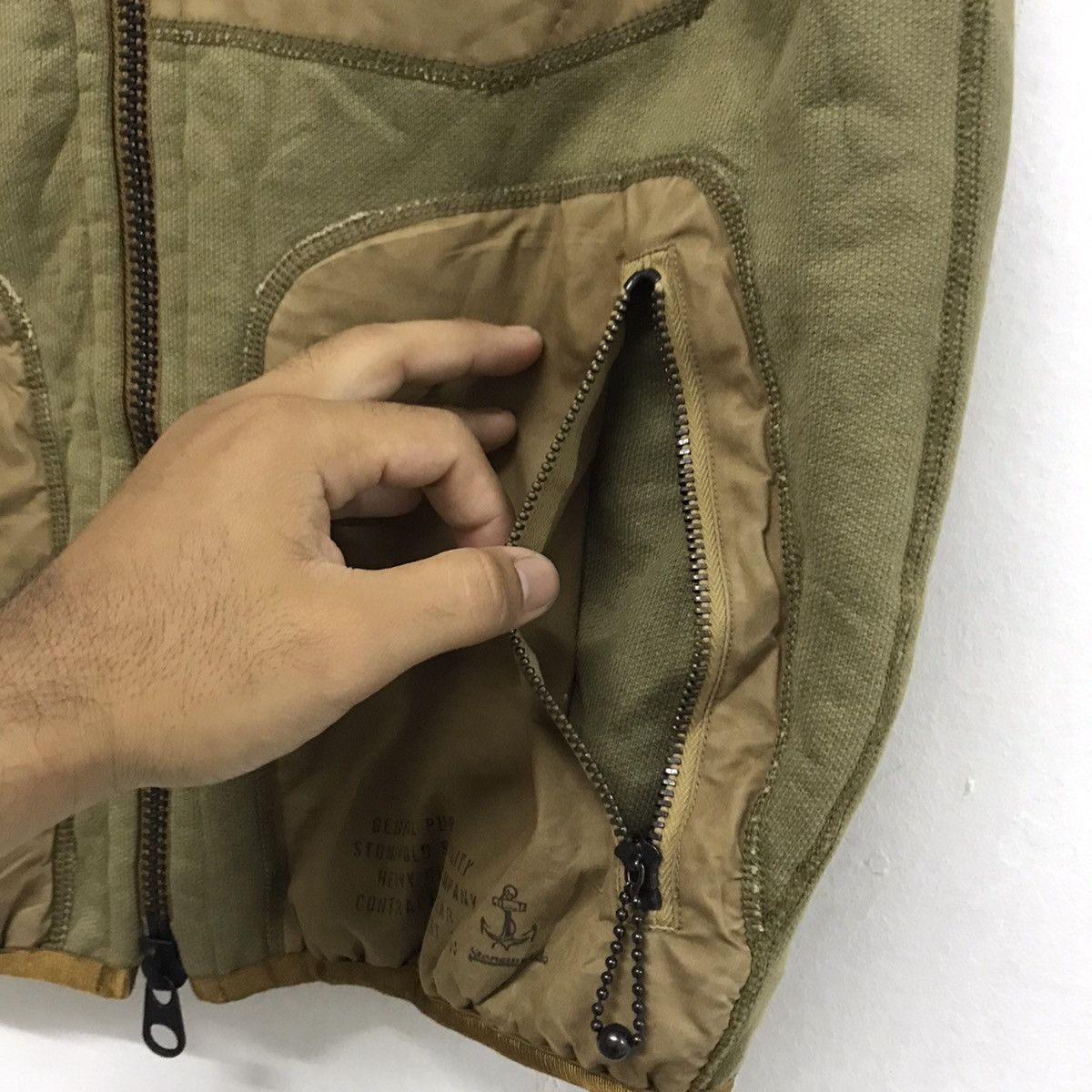 Japanese Brand Vintage Nolleys Military Style Reversible Sherpa Vest Jacket Size US L / EU 52-54 / 3 - 6 Thumbnail