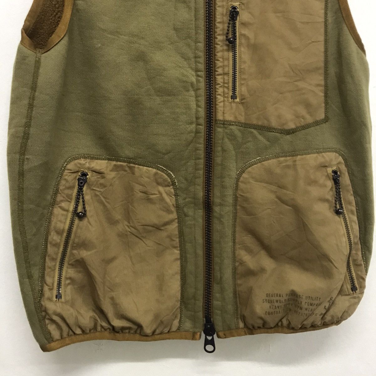 Japanese Brand Vintage Nolleys Military Style Reversible Sherpa Vest Jacket Size US L / EU 52-54 / 3 - 5 Thumbnail