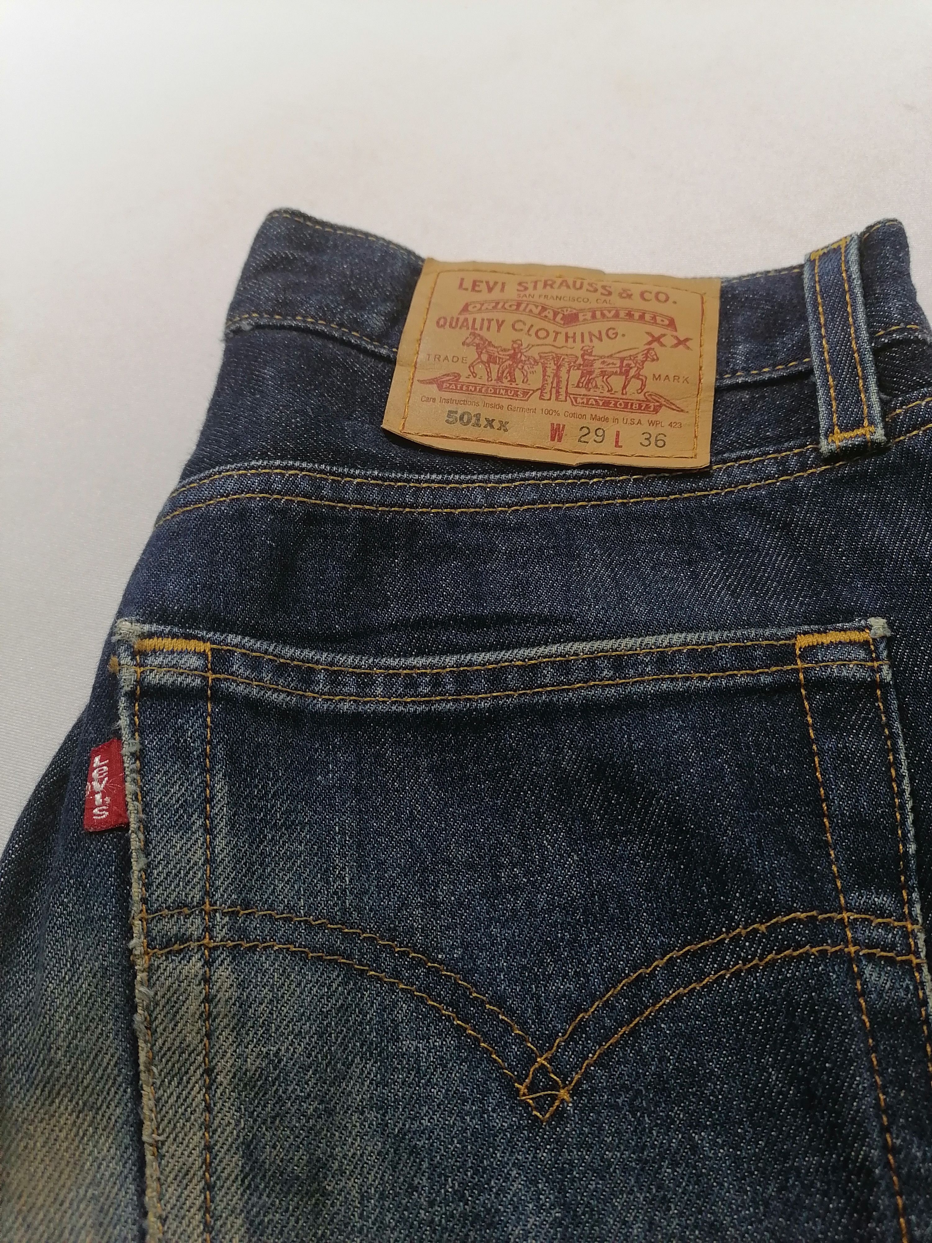 Levi's × Levi's Vintage Clothing 501xx Levi's Strauss Fly Button Denim Jeans Size US 29 - 7 Thumbnail