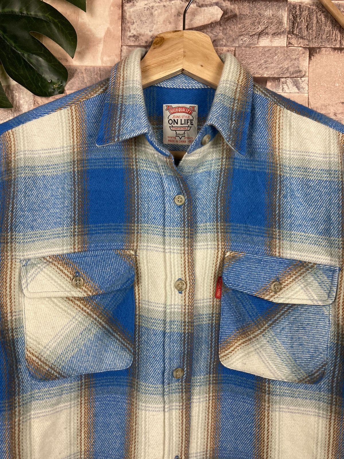 Flannel × Japanese Brand Flannel shirt Jeans Style #T17-2 Size US XXS / EU 40 - 3 Thumbnail