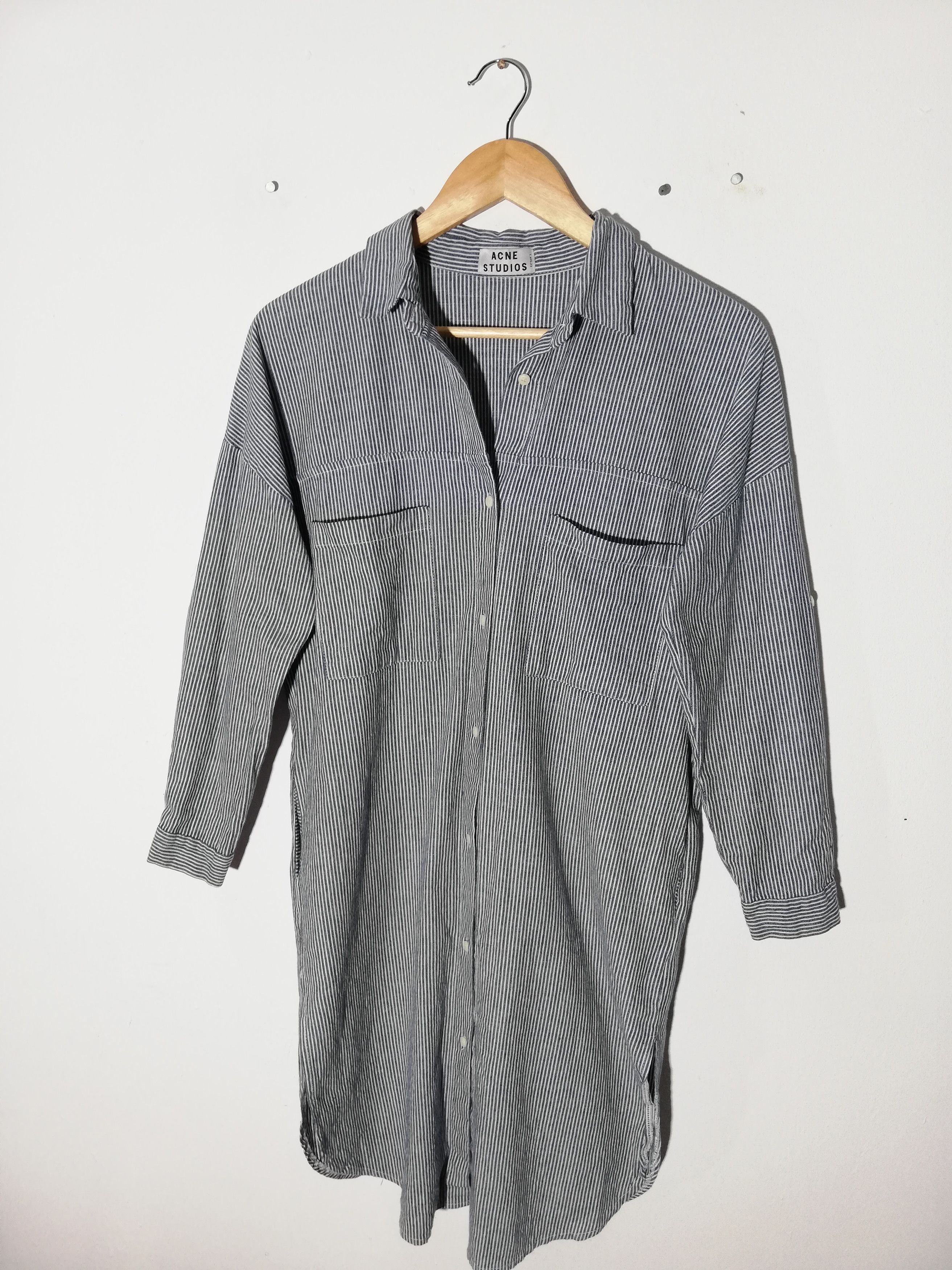 Acne Studios Acne Studios Striped Cotton Dress Size US M / EU 48-50 / 2 - 1 Thumbnail