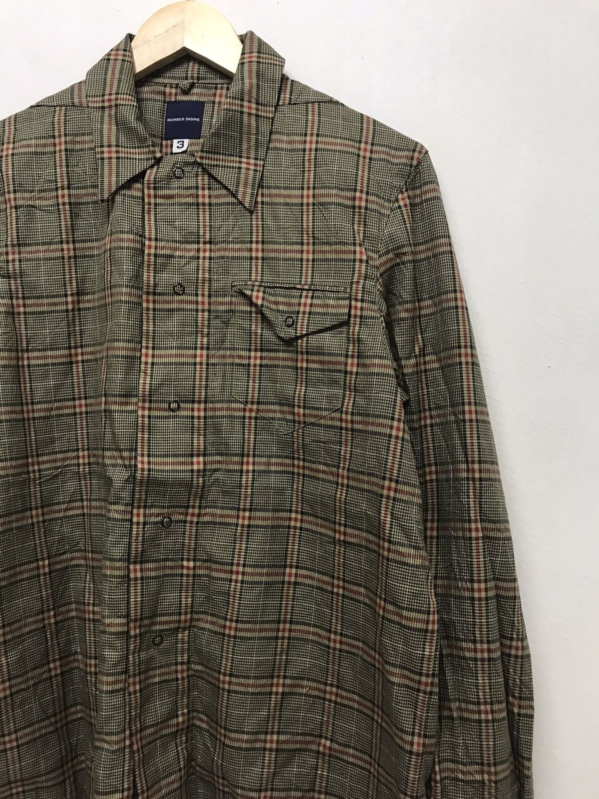 Japanese Brand × Number (N)ine × Takahiromiyashita The Soloist. Vintage Number (N)ine Nova Check Style Western Shirt Size US M / EU 48-50 / 2 - 7 Thumbnail