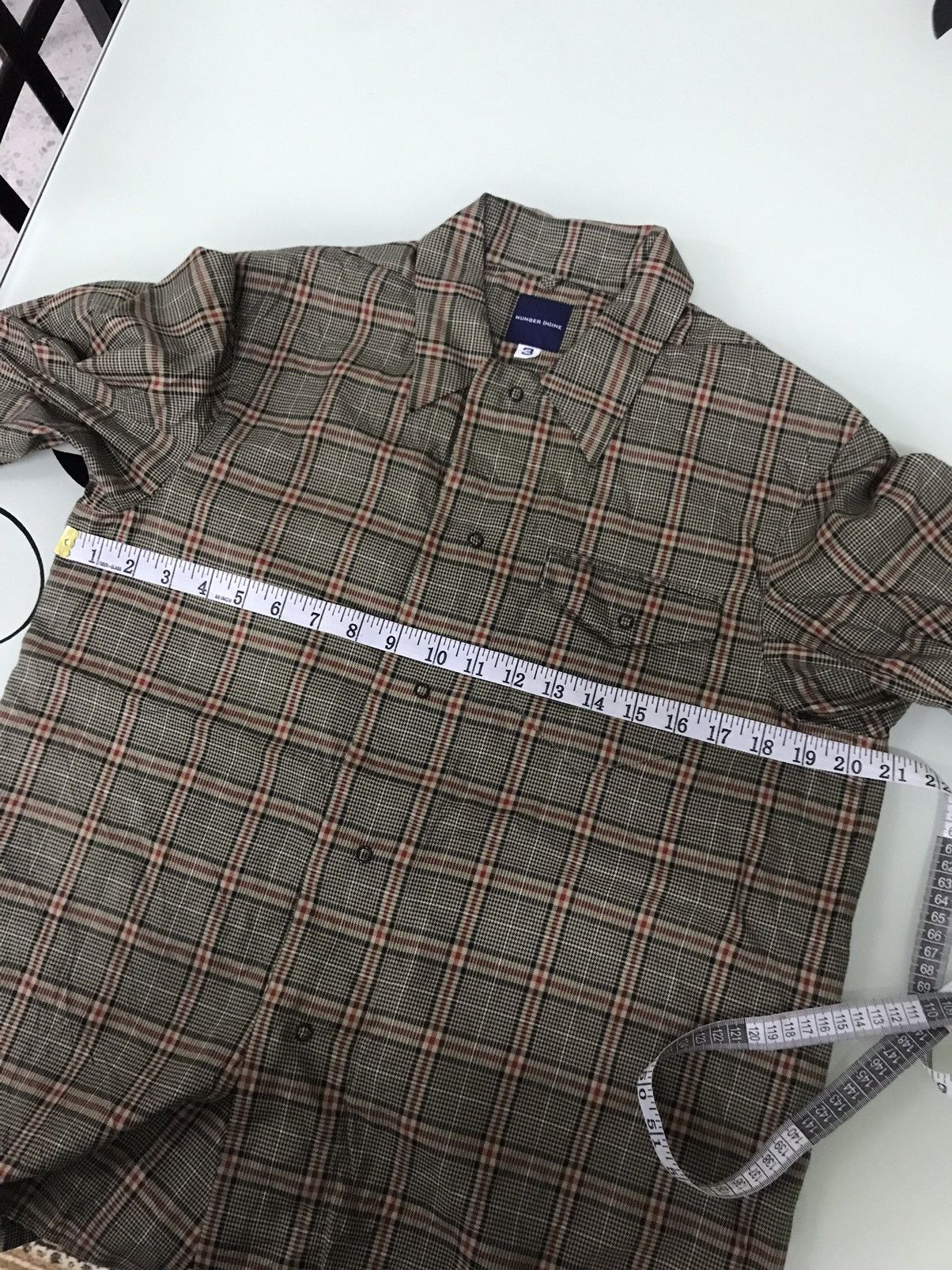 Japanese Brand × Number (N)ine × Takahiromiyashita The Soloist. Vintage Number (N)ine Nova Check Style Western Shirt Size US M / EU 48-50 / 2 - 16 Thumbnail
