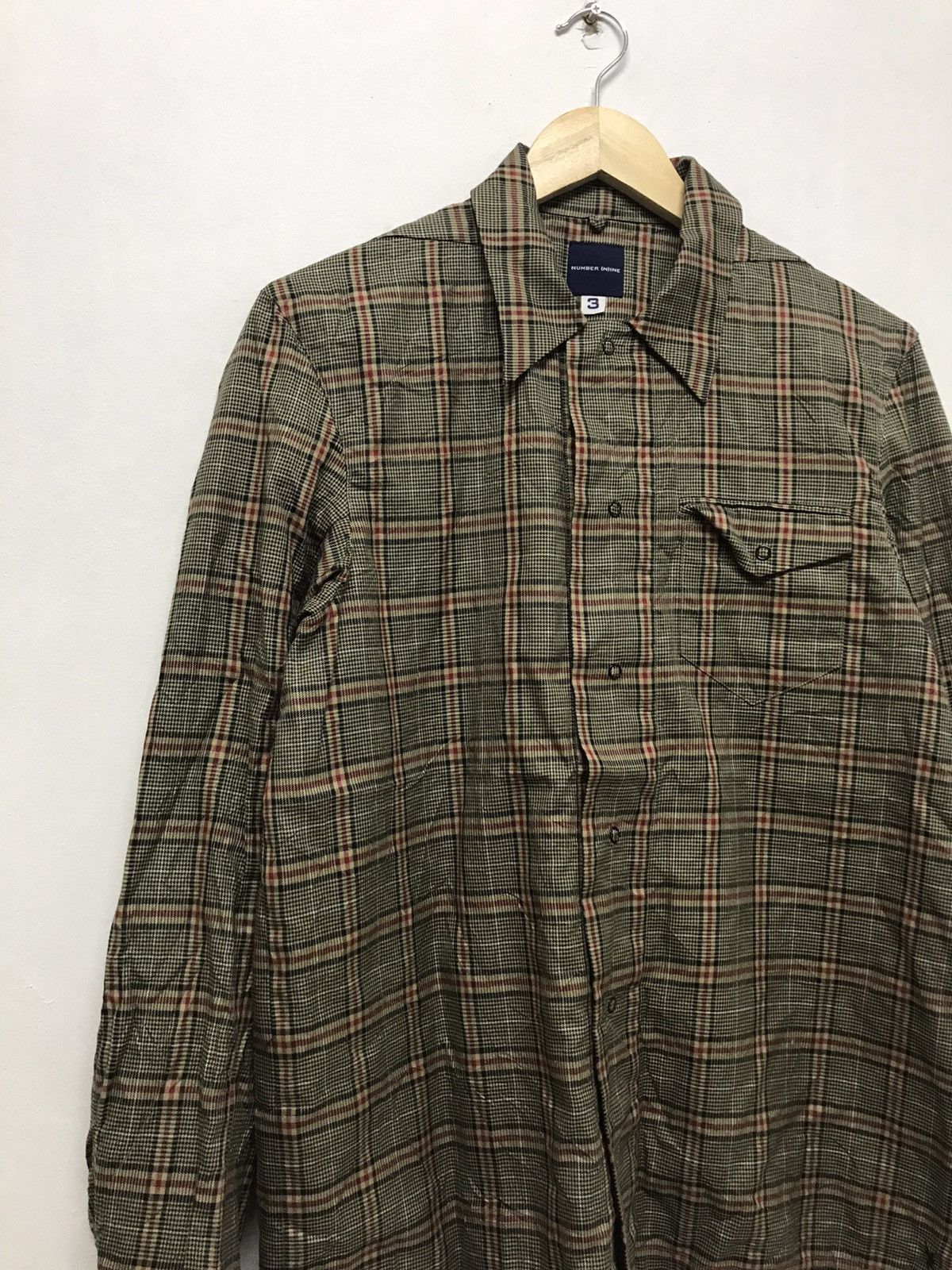 Japanese Brand × Number (N)ine × Takahiromiyashita The Soloist. Vintage Number (N)ine Nova Check Style Western Shirt Size US M / EU 48-50 / 2 - 3 Thumbnail