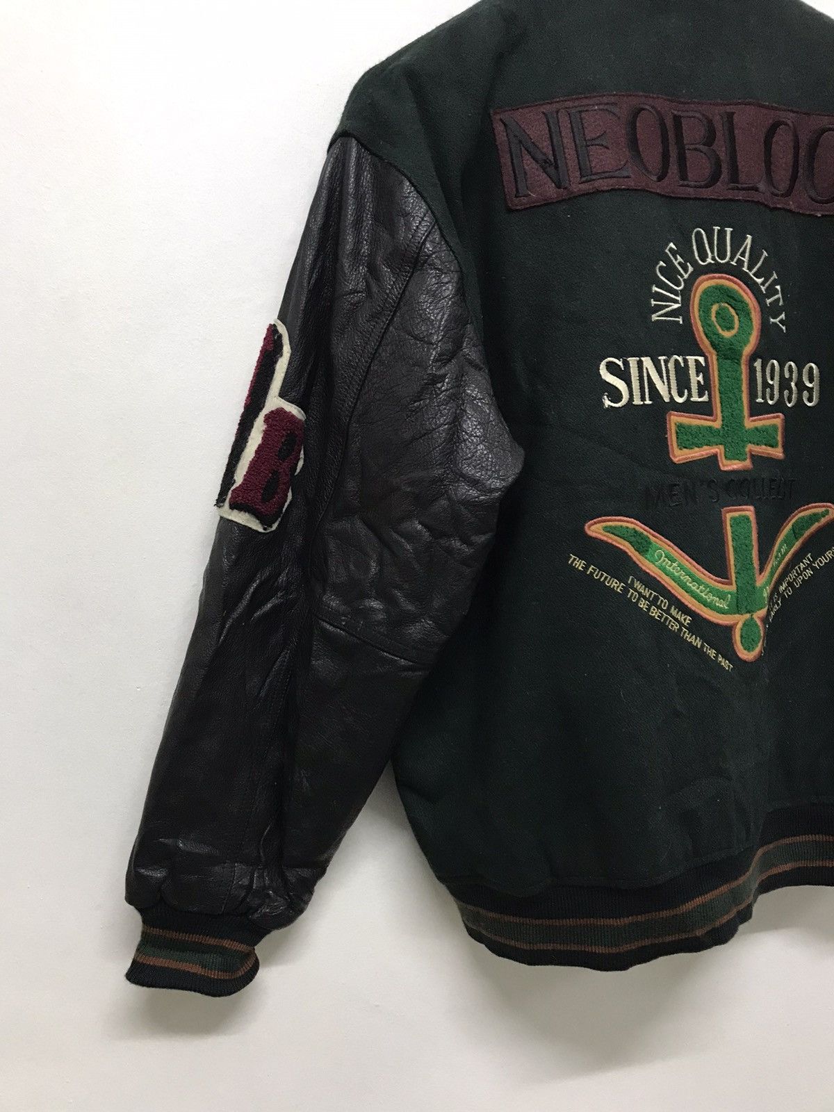 Japanese Brand Vintage Neo Blood Varsity Jacket Arm Leather Size US XL / EU 56 / 4 - 14 Thumbnail