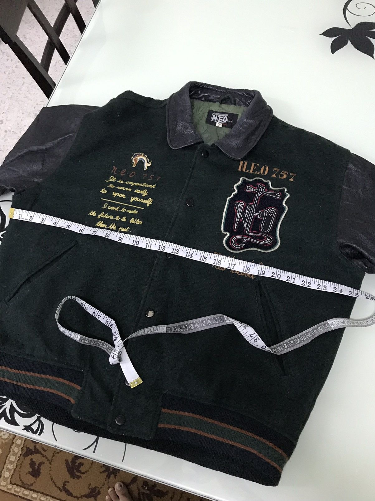 Japanese Brand Vintage Neo Blood Varsity Jacket Arm Leather Size US XL / EU 56 / 4 - 19 Thumbnail
